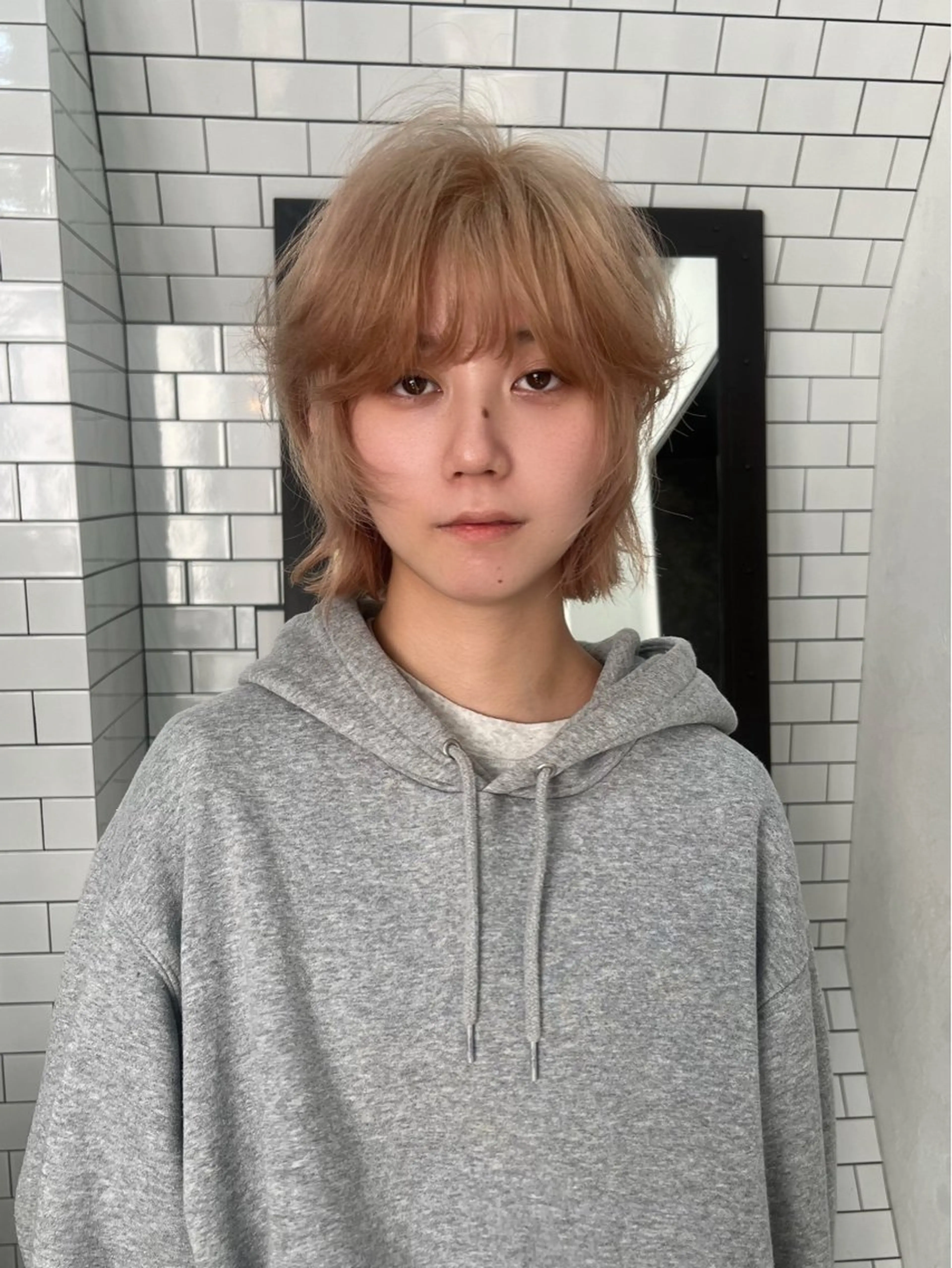 ショート カット 紙屋町ショート /ボブ　パーマ河内蓮のヘアスタイル