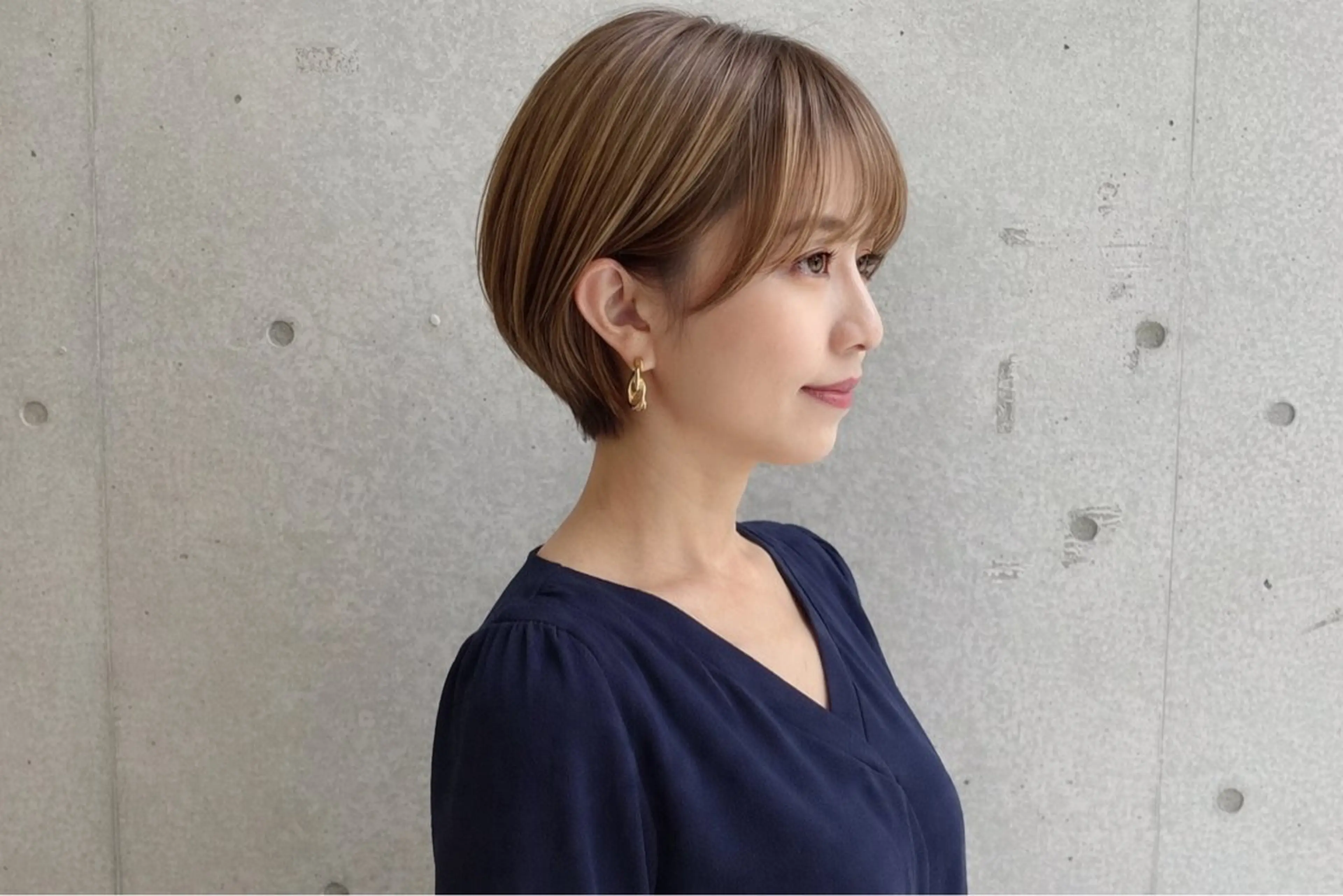 ショート カラー カット ヘアカラー トリートメント 白髪ぼかしハイライト 茗荷谷駅徒歩2分のヘアスタイル