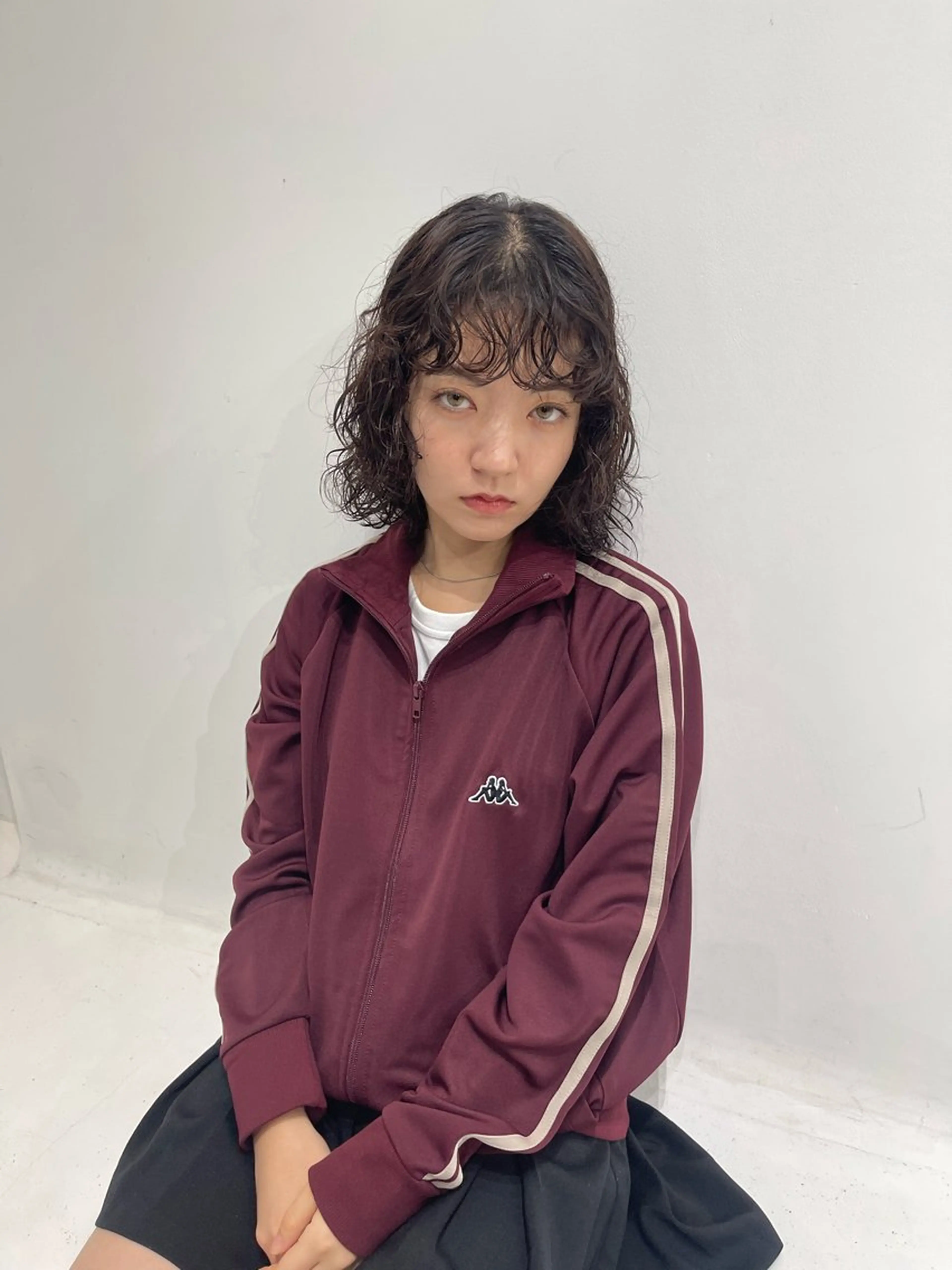 ミディアム カラー パーマ 阪倉 美玲のヘアスタイル