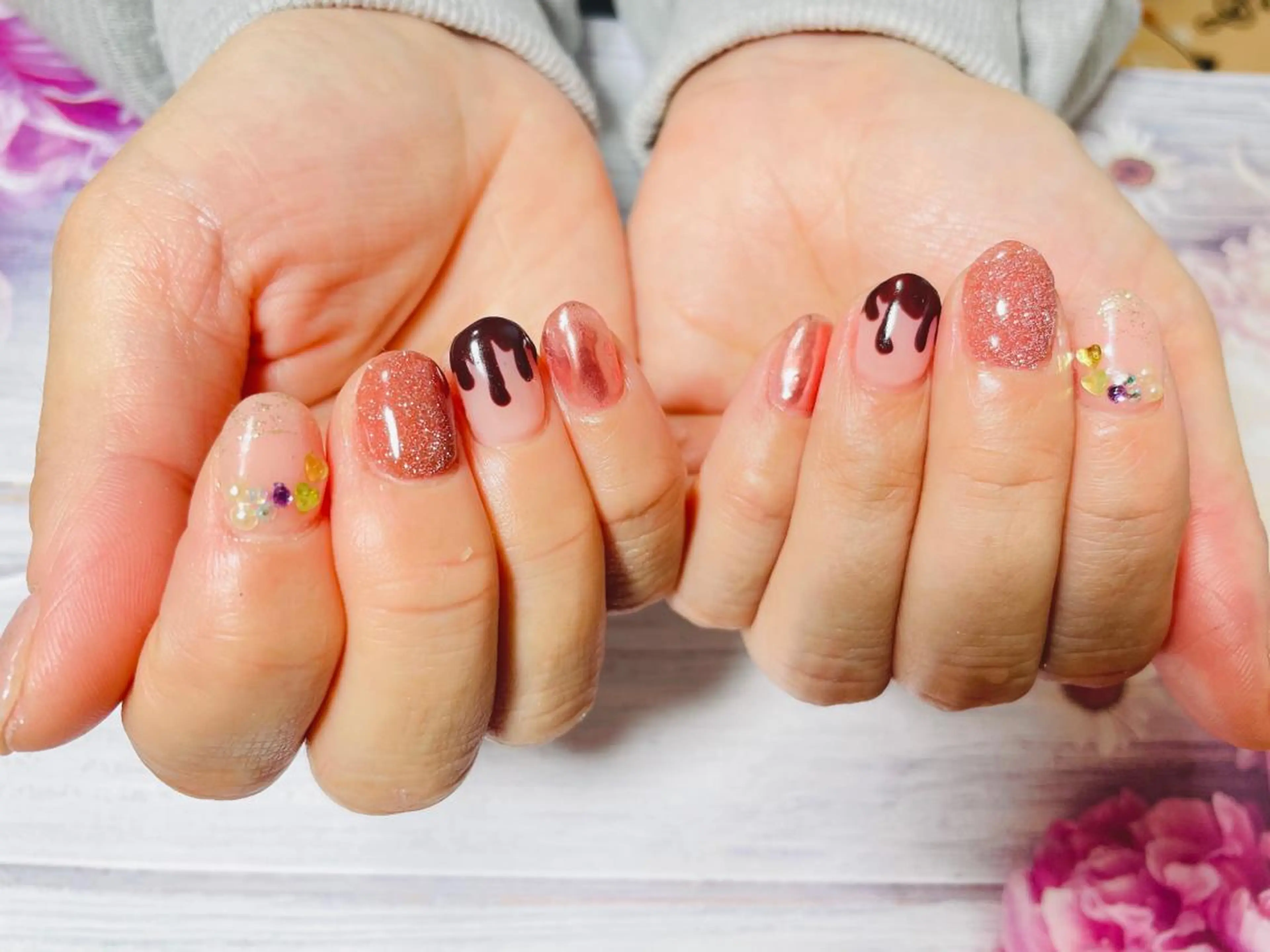 ネイル ミラーネイル ハンドネイル nailsalon Rinのネイルデザイン