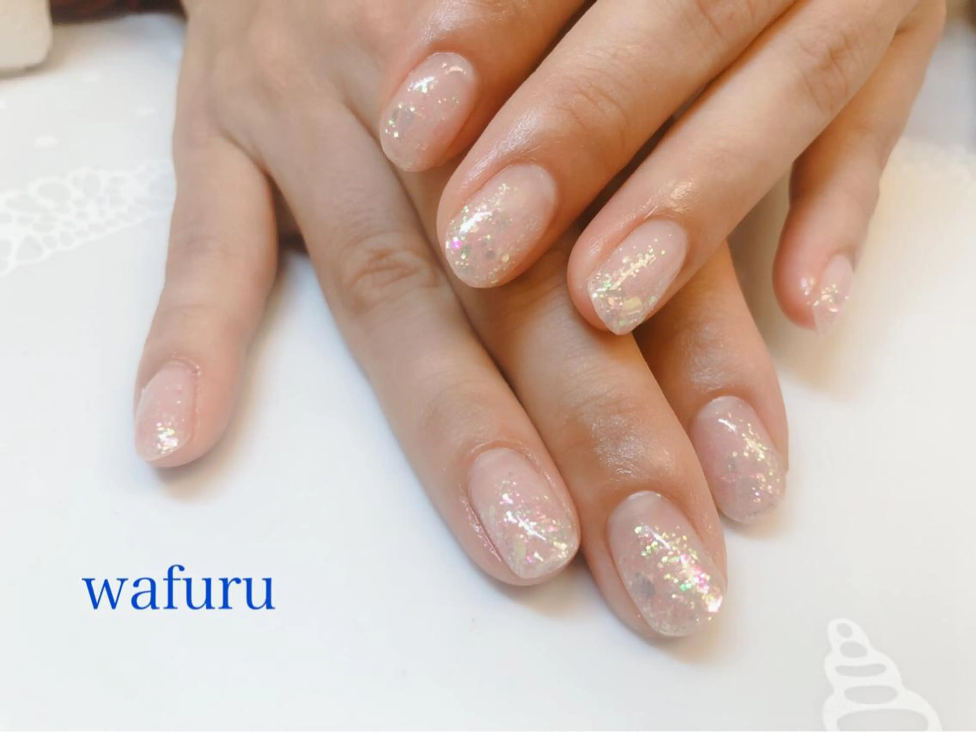 ラメグラデーション💅2色まで可！　(オフありは＋500円)の写真