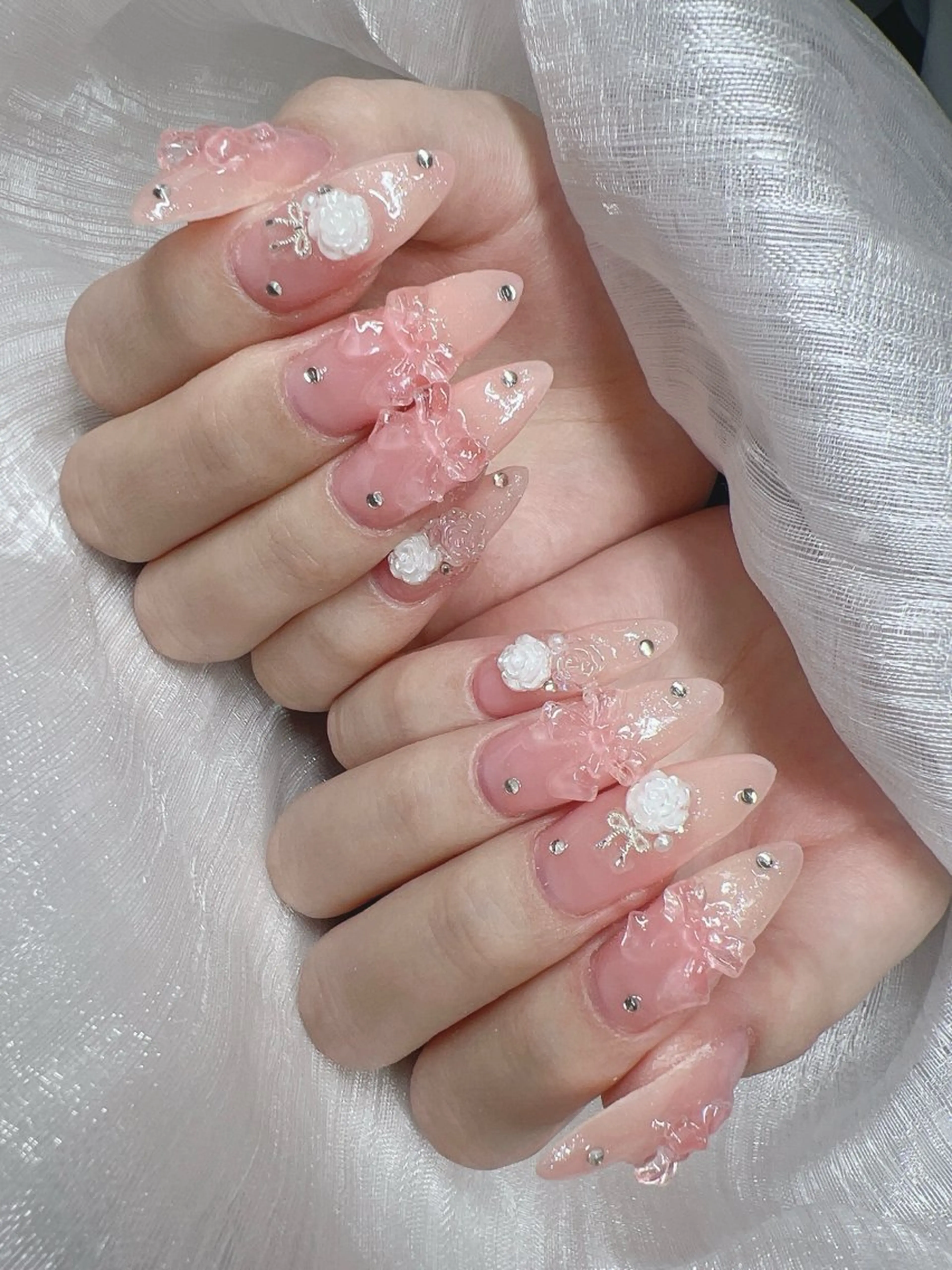 ネイル ハンドネイル Lee Nails チップ長さだし専門店のネイルデザイン