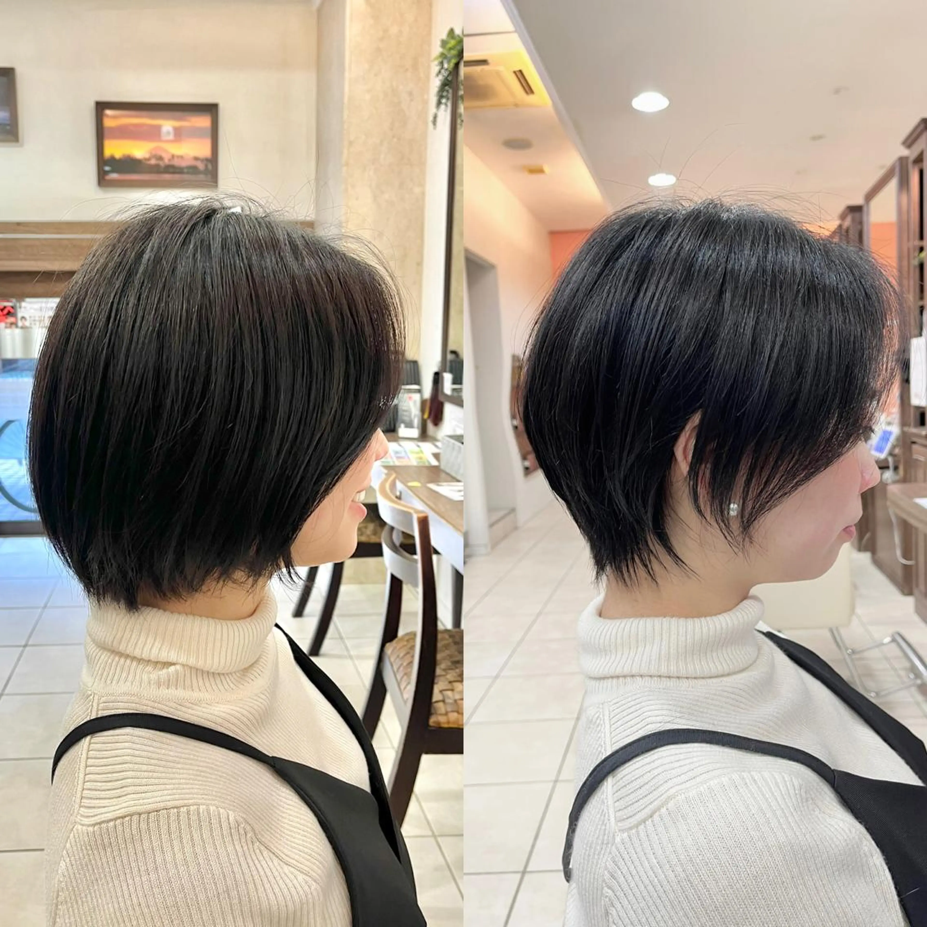 ショート カラー 透明感カラー ミセス ショートヘア 小顔カット カット ヘアカラー トリートメント 《大人気髪質改善》 プログレス国分寺店のヘアスタイル