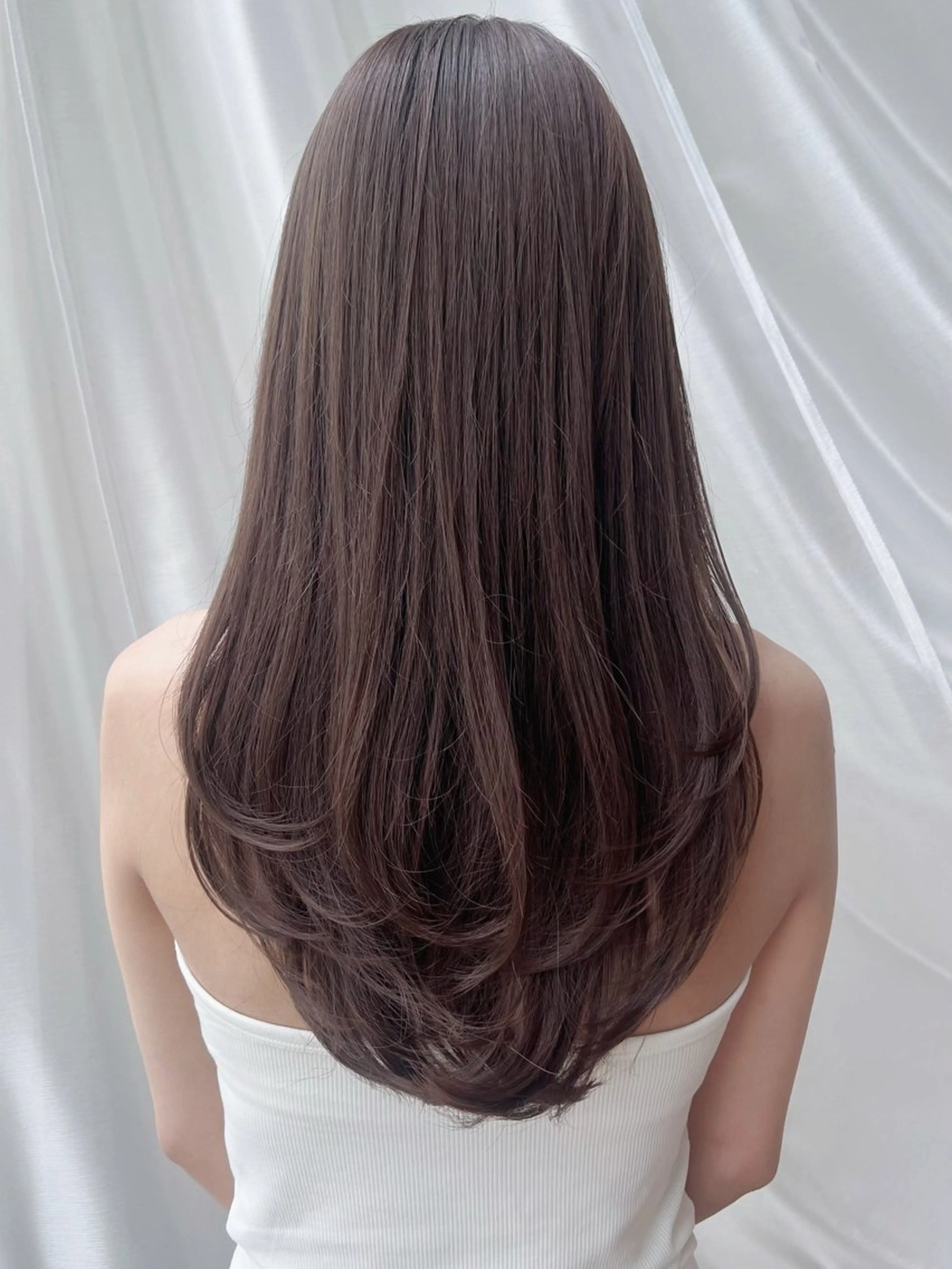 ミディアム カラー レイヤーカット 縮毛矯正 望月威吹/表参道/レ イヤー/似合わせのヘアスタイル