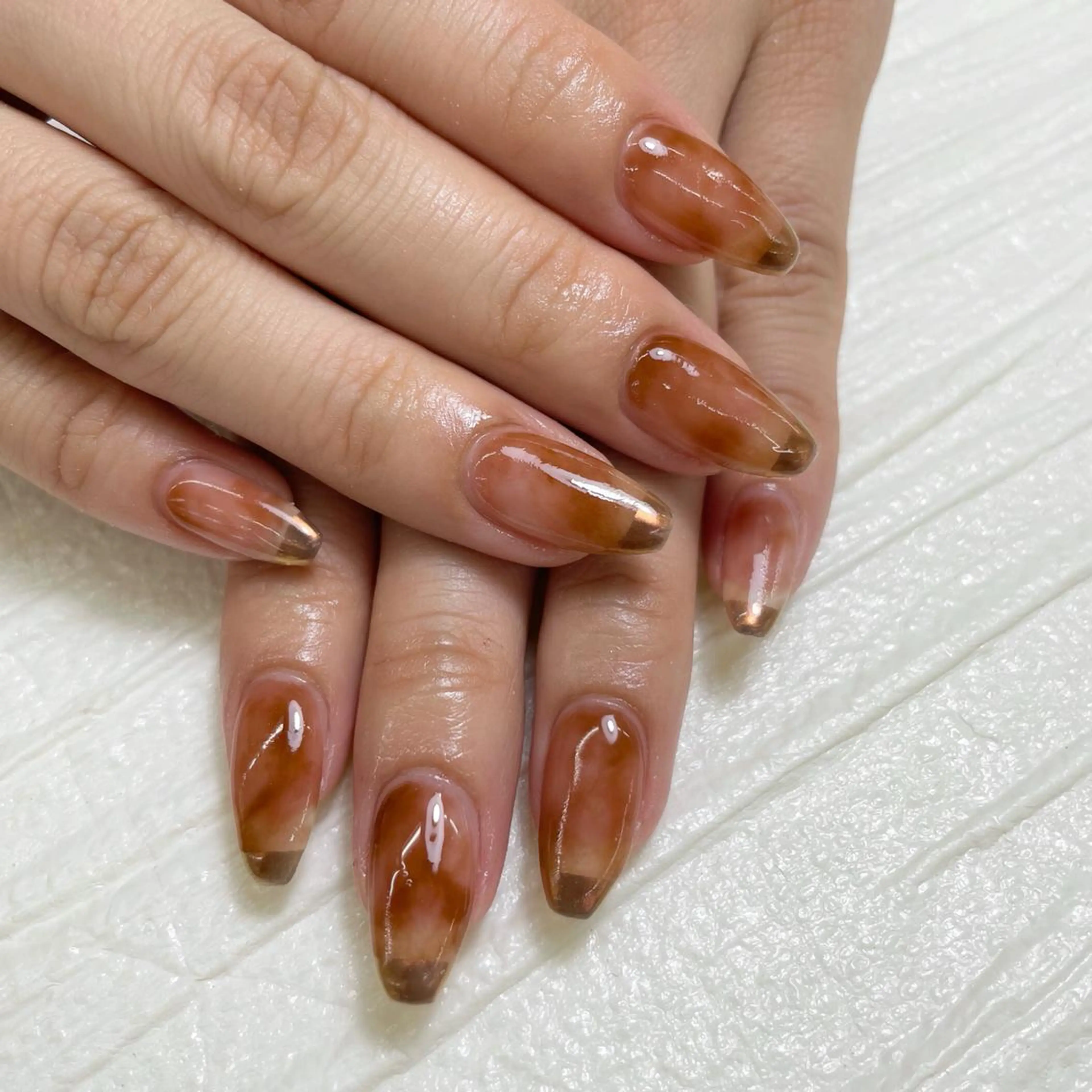 ネイル べっ甲ネイル ミラーネイル 持ち込み Nail Blue512所属・Nailist MINORIのネイルデザイン