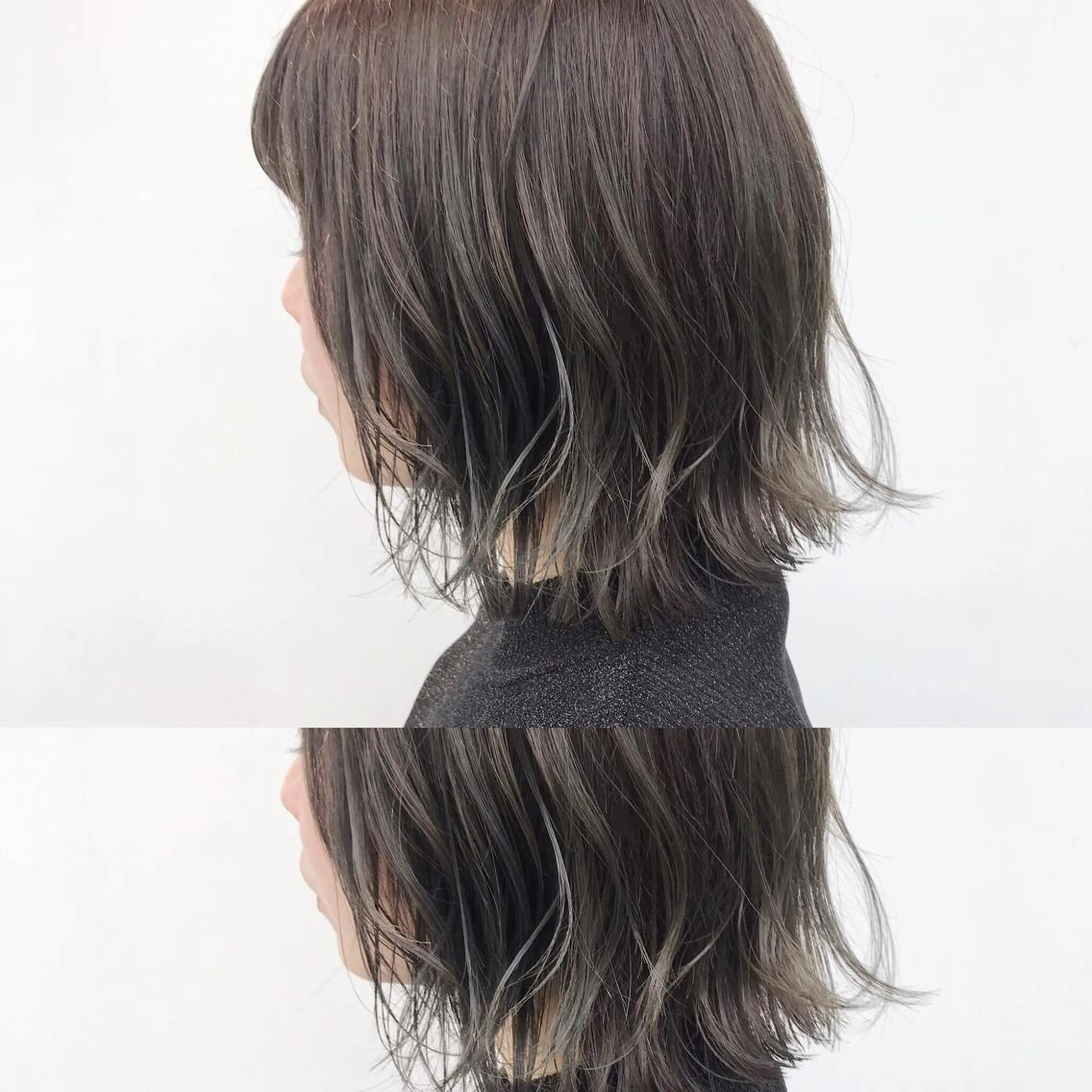 ミディアム カラー カット ヘアカラー トリートメント 嶋佐 昌大 シマサマオのヘアスタイル