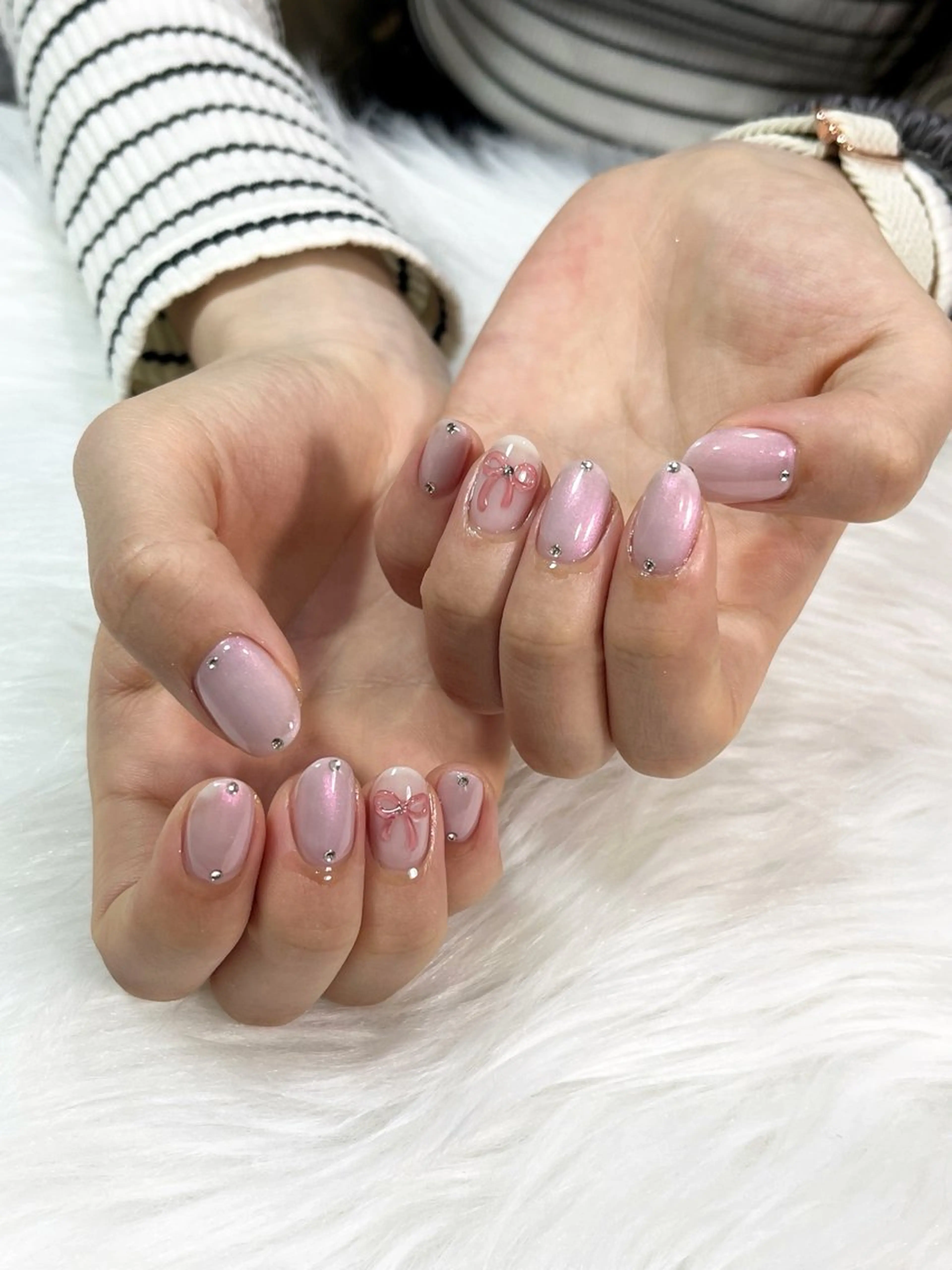 ネイル ぷっくりネイル リボン nail salon Belle＊makoのネイルデザイン