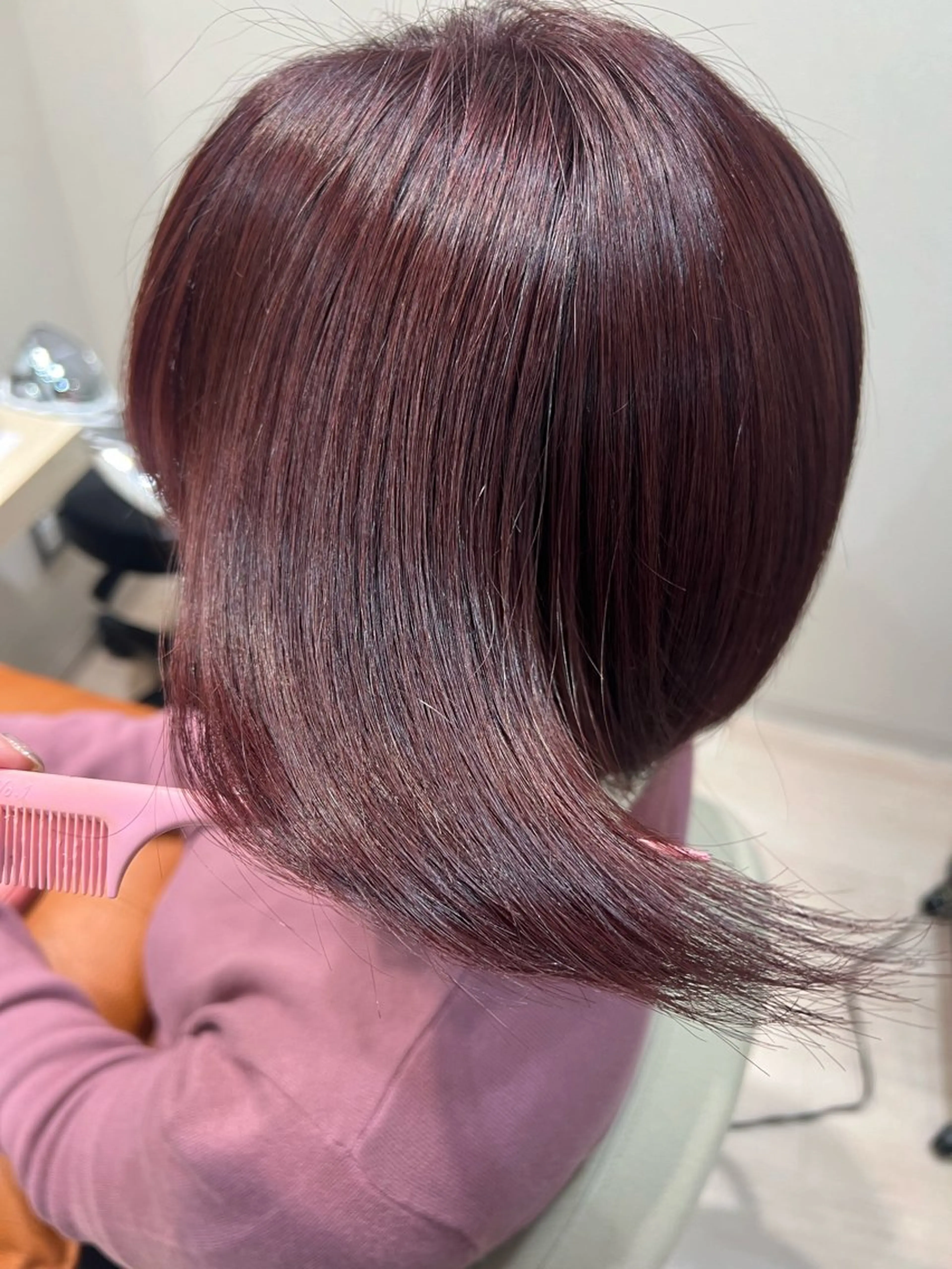 ショート カラー ピンクカラー ピンクパープル パープルカラー カット ヘアカラー トリートメント ✨🌿大人可愛い愛さ れhair🌿✨松本のヘアスタイル