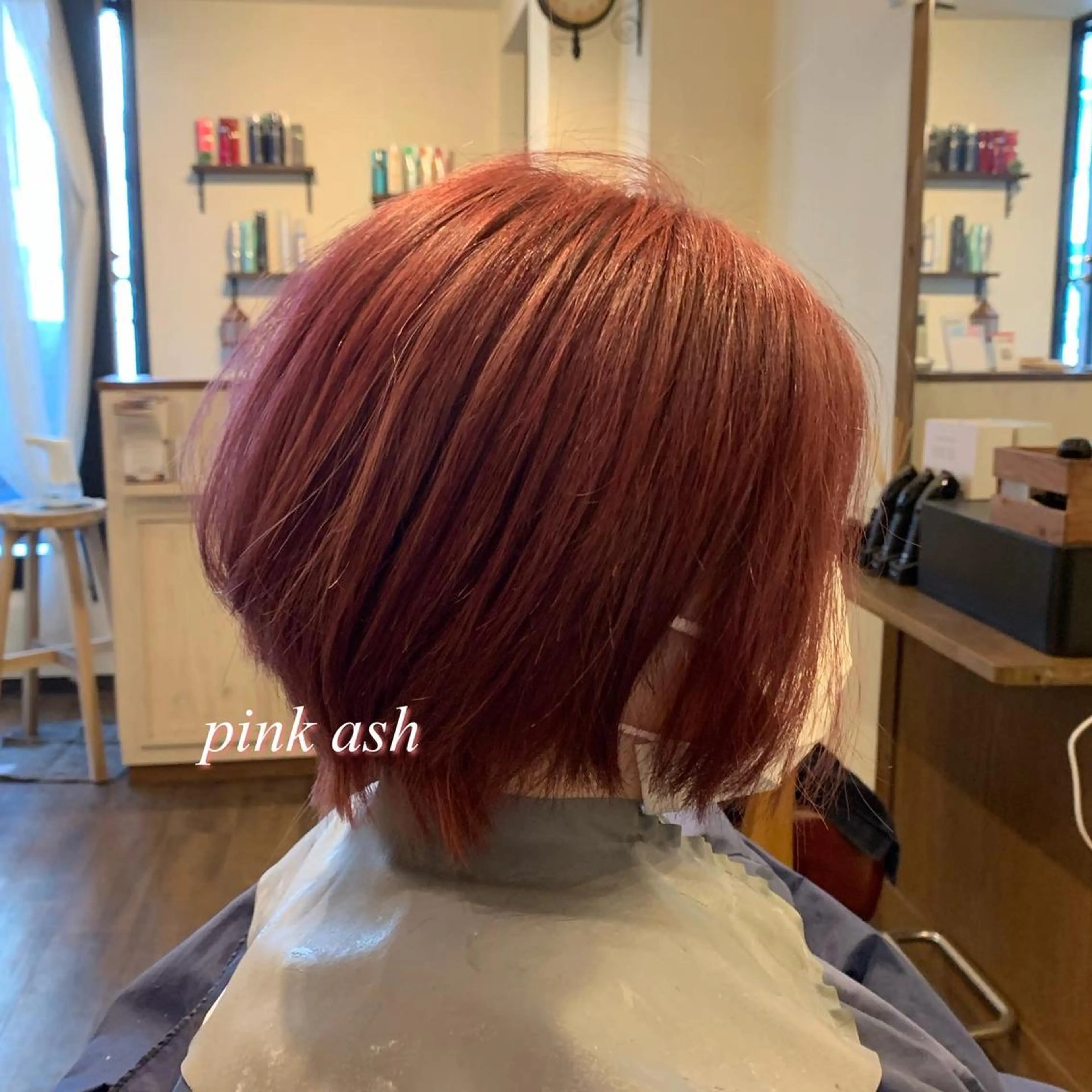 ショート カラー ブリーチ ピンクカラー 透明感カラー/ブリー チ無し/瀧田恭平のヘアスタイル