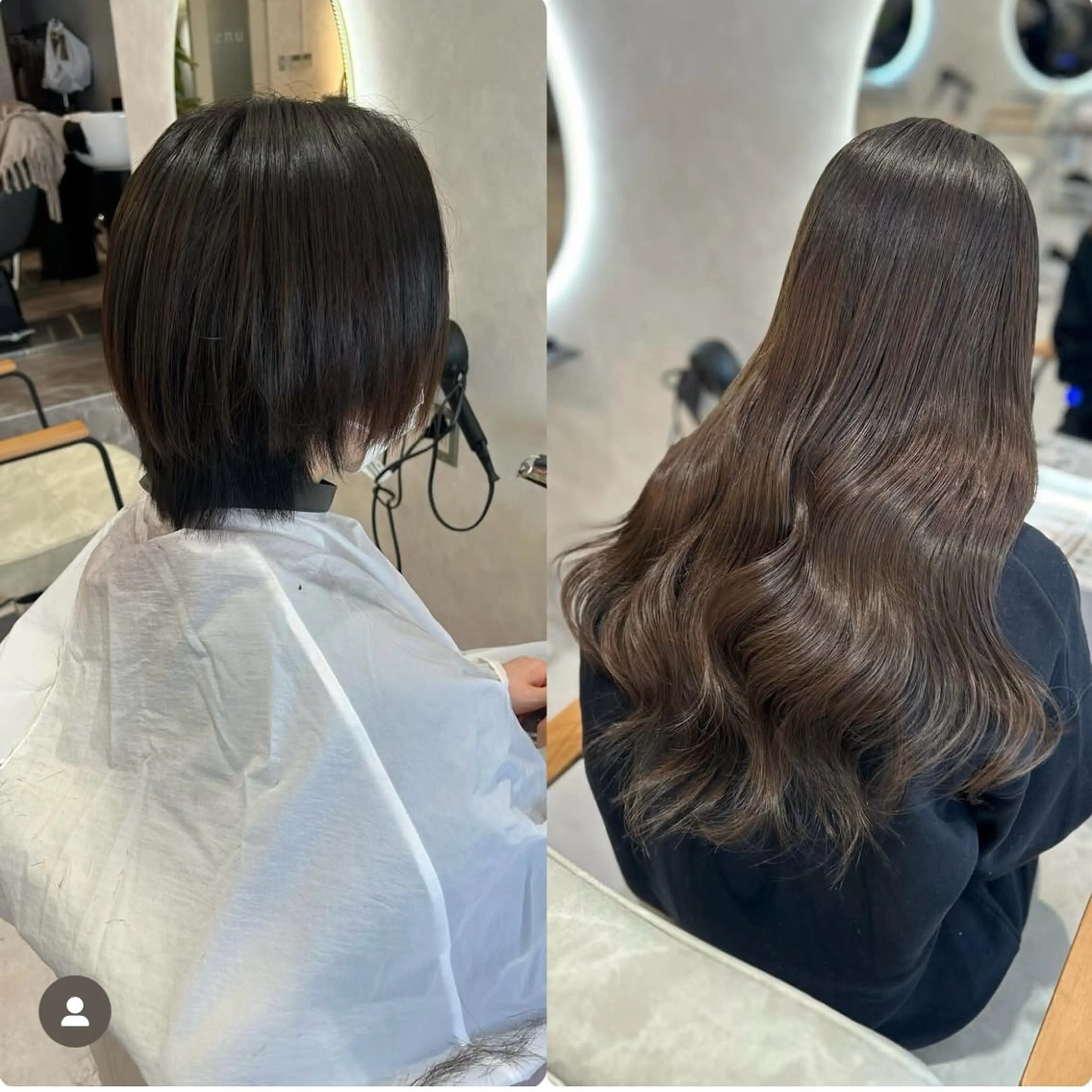 💜🩷ご新規様限定カラー半額🩷💜大人気の透明感カラー+シールエクステ50枚¥18,400馴染ませカット込み】の写真