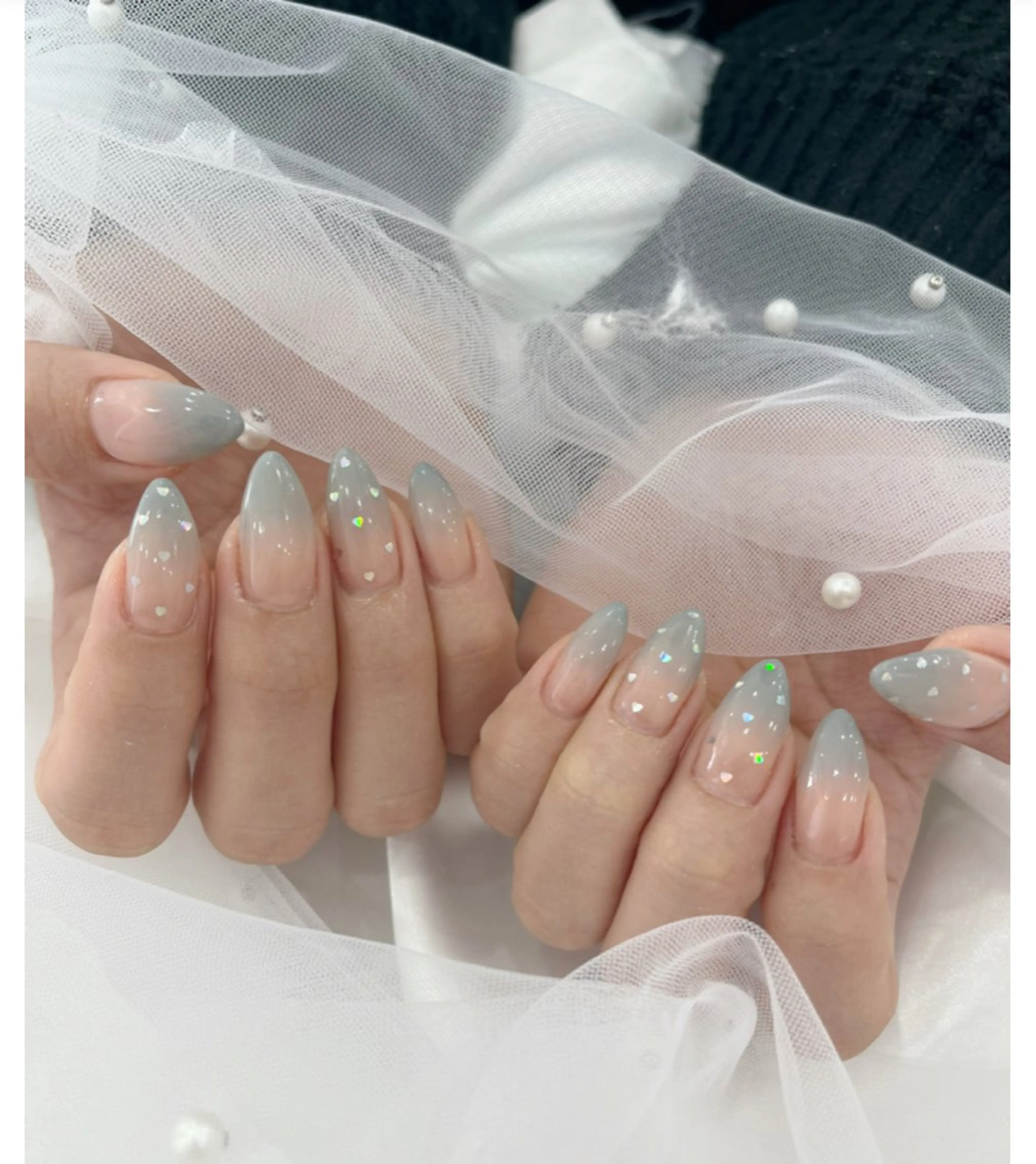 ネイル 長さ出し フットネイル ジェルネイル 韓国ネイル マグネットネイル #Amin nail salonのネイルデザイン