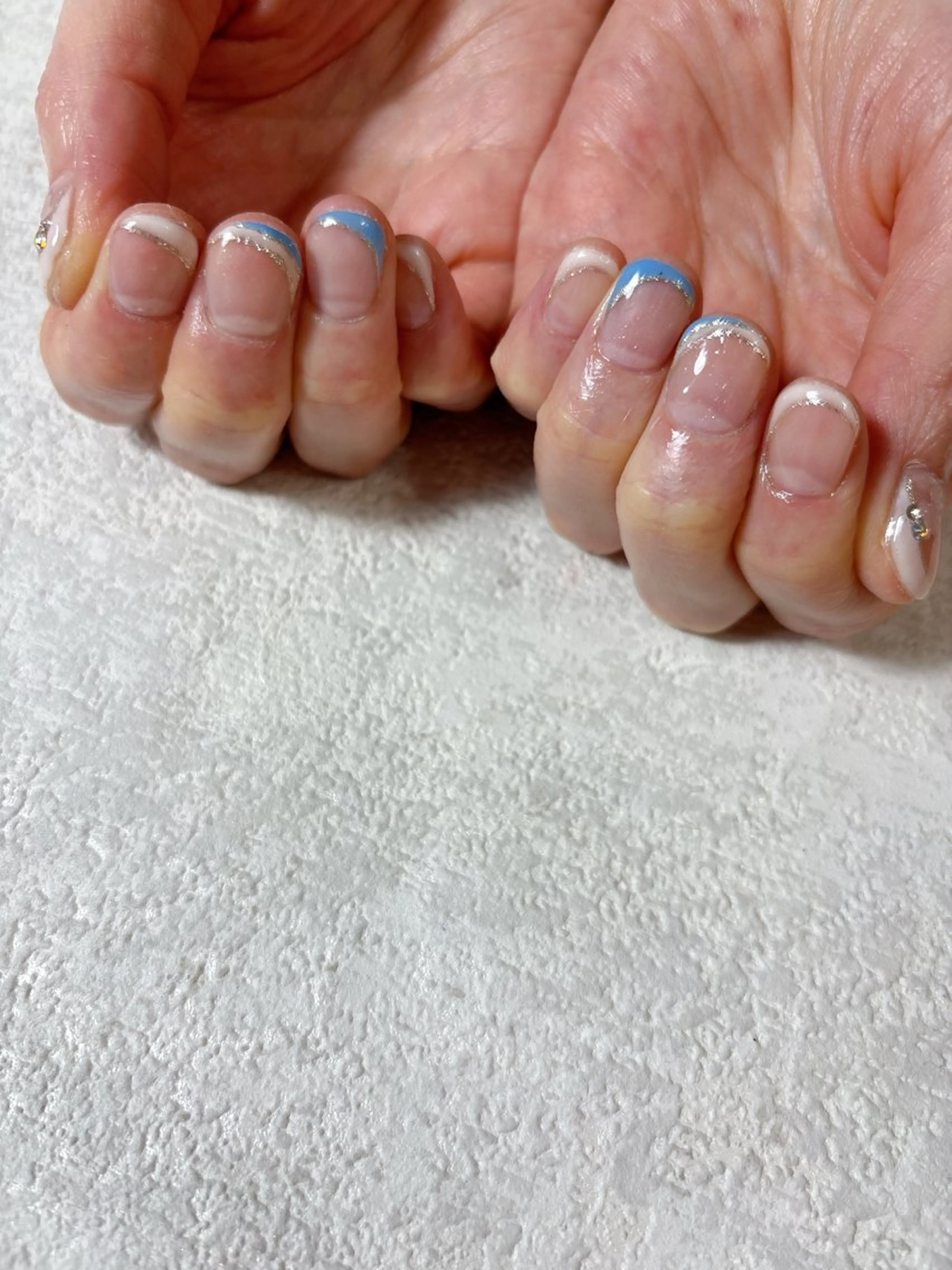 ネイル オーロラネイル フットネイル フレンチネイル ジェルネイル マグネットネイル kikinail 溝の口のネイルデザイン