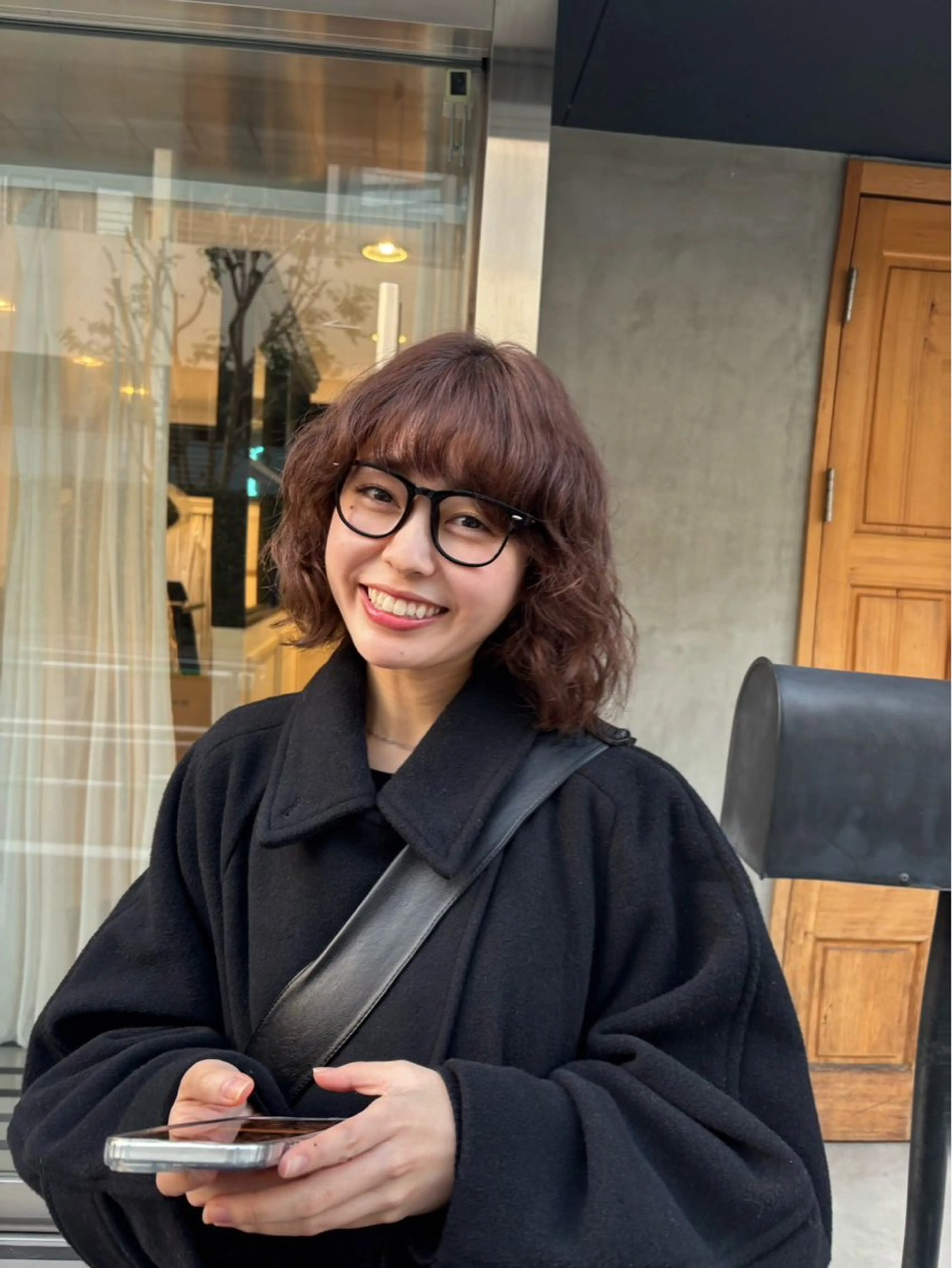 ミディアム カラー パーマ キノシタナナコ /渋谷/ボブのヘアスタイル