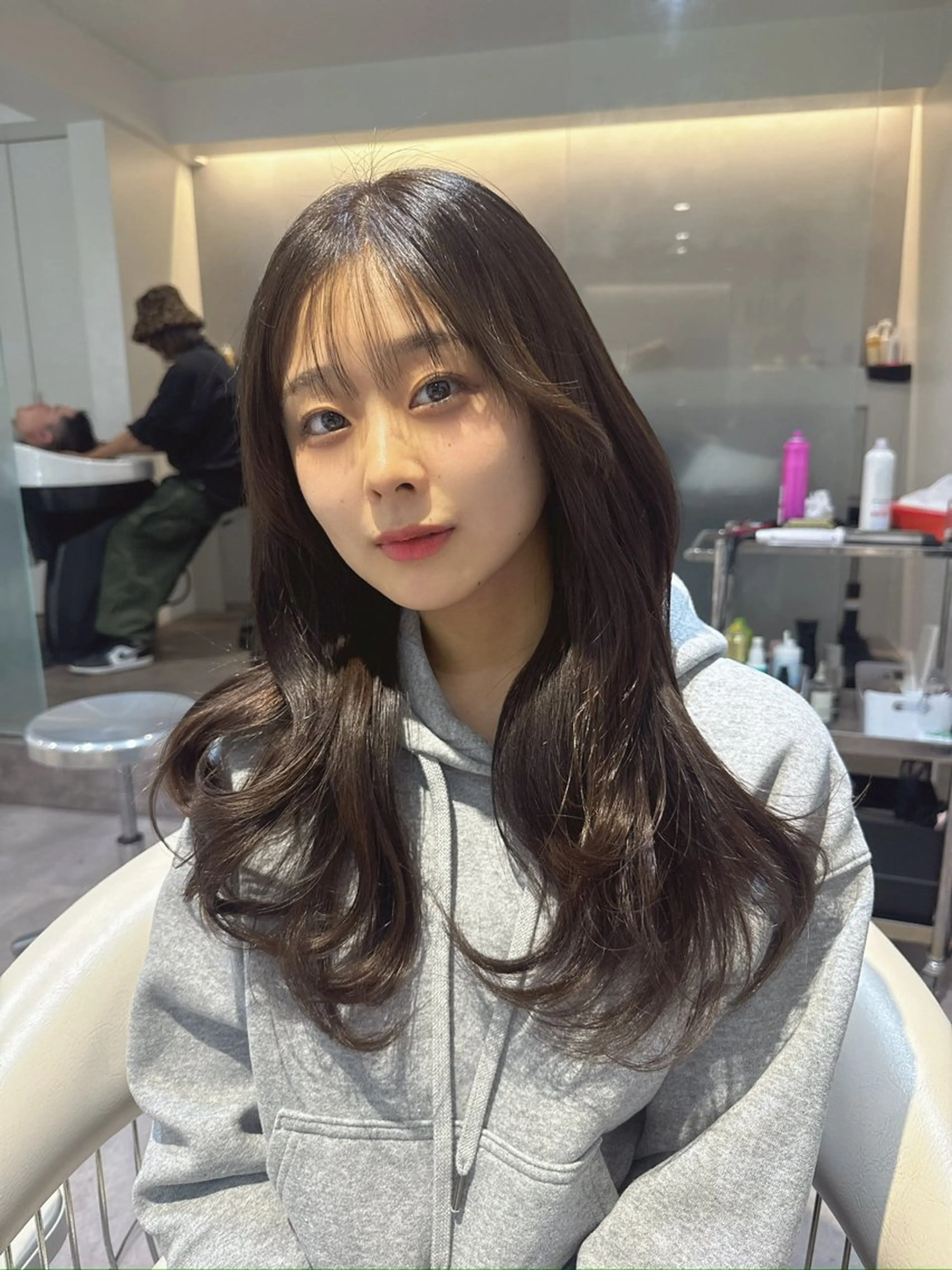 ロング カラー 透明感カラー グレージュ カット ヘアカラー トリートメント 💎透明感カラー特化 💎TAISEIのヘアスタイル