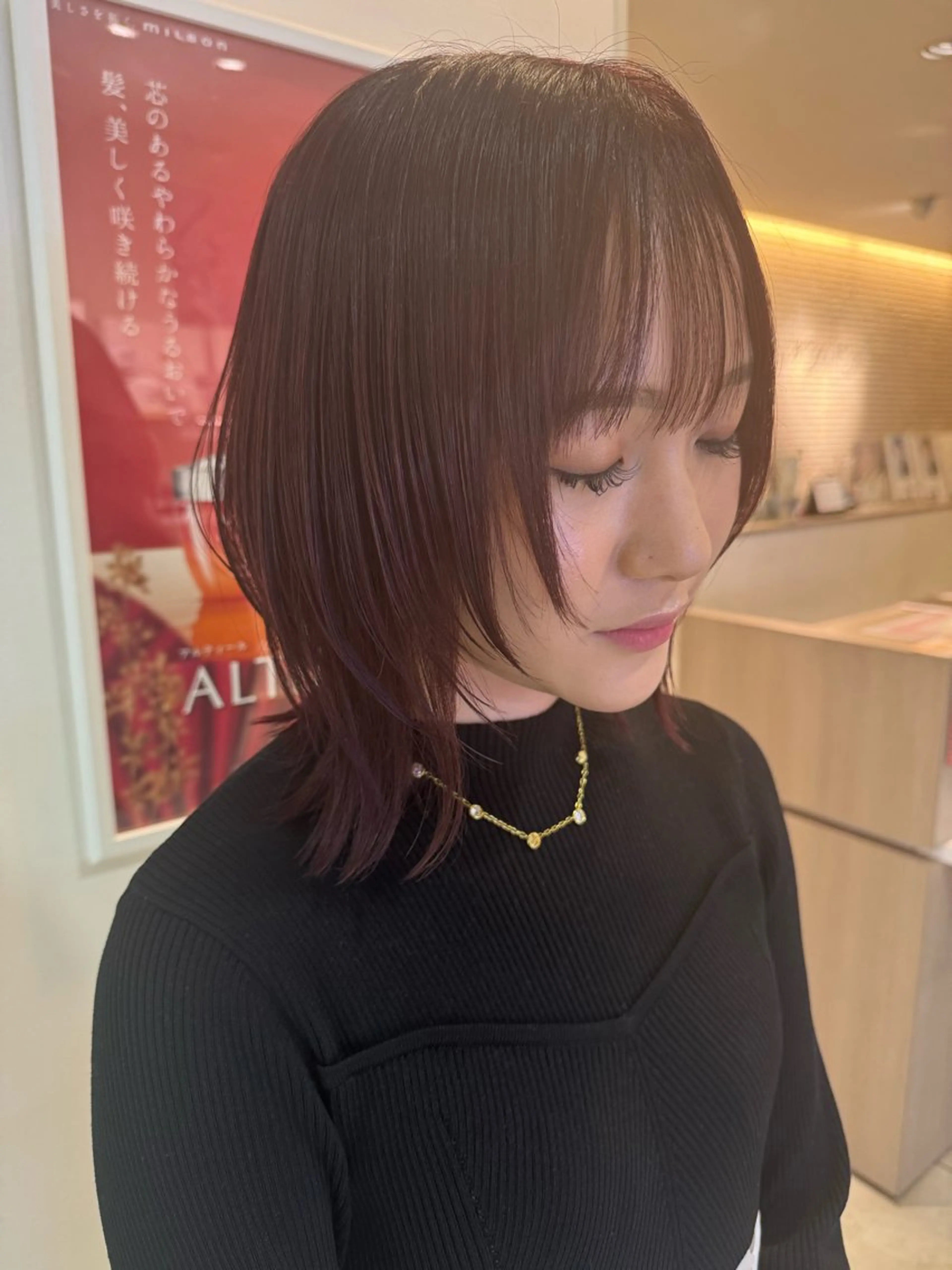 ミディアム ブリーチ/髪質改善 NYNY大久保のヘアスタイル