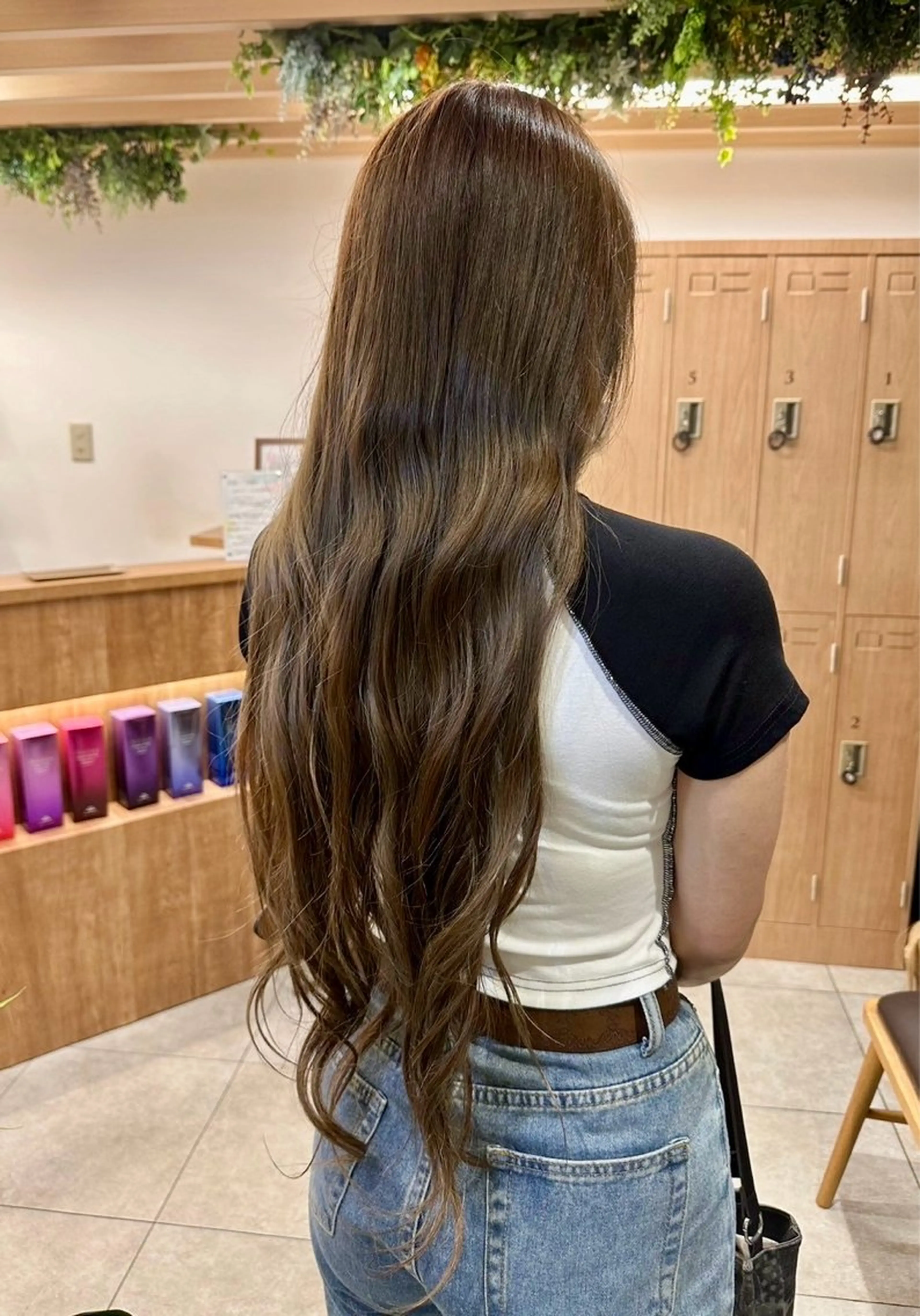 ロング カラー グレージュ ヘアカラー ヘッドスパ 西新  MAHIRO 🩵🫧艶髪🩵🫧のヘアスタイル