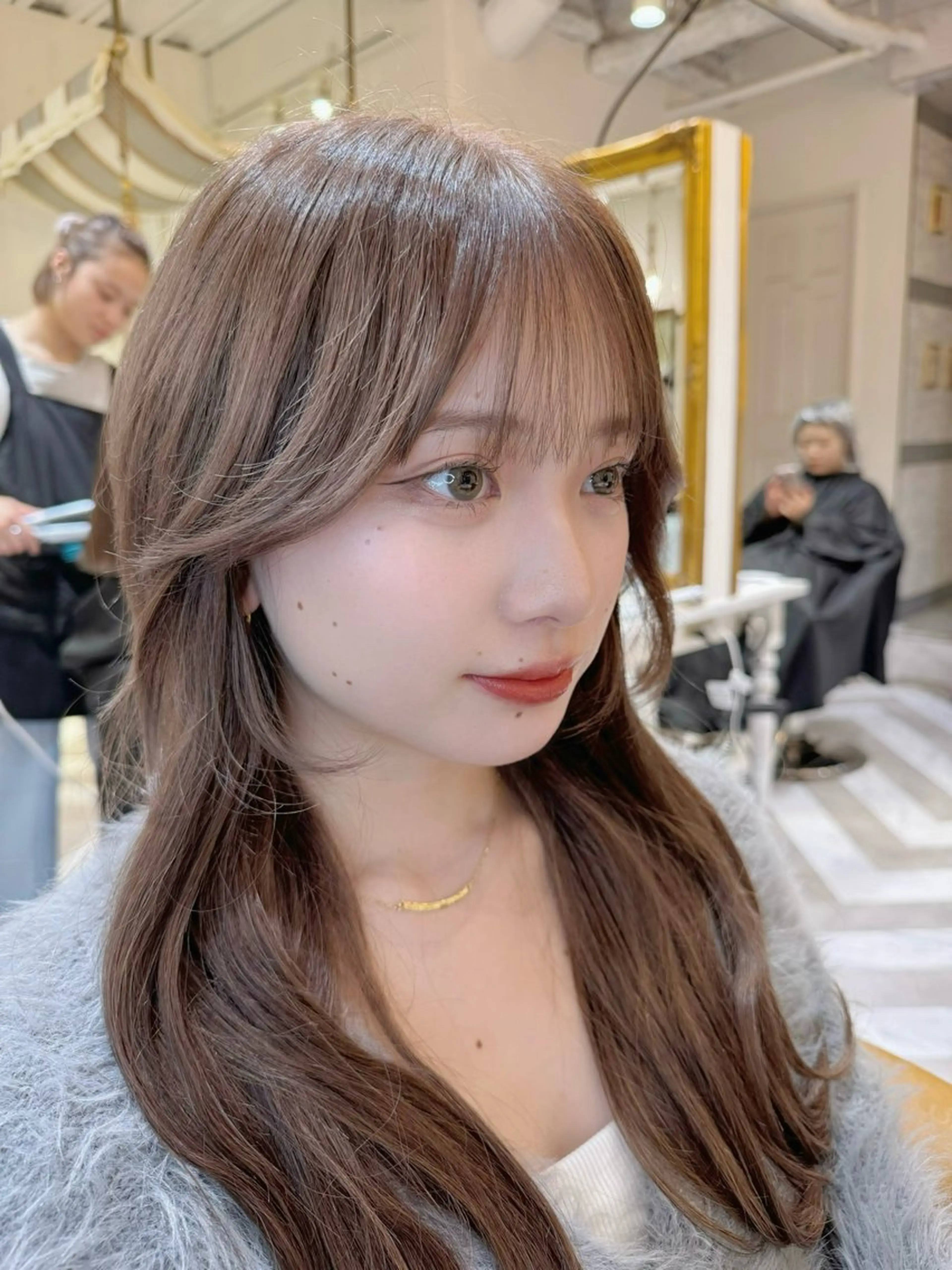 ロング カラー カット ヘアカラー トリートメント レイヤーカット /透明感カラー西田のヘアスタイル