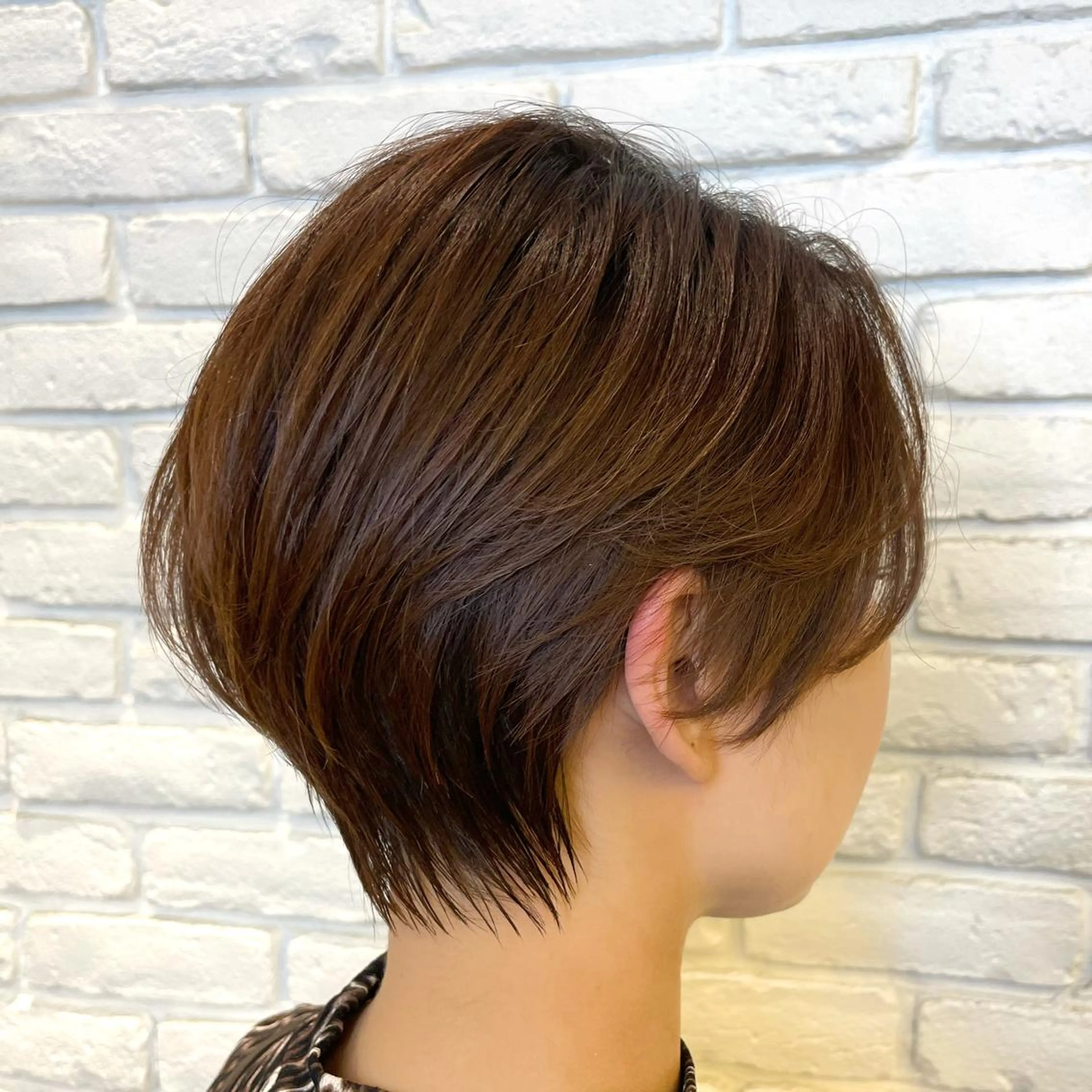 ショート ハイライト無料 韓国ヘア/レイヤーのヘアスタイル