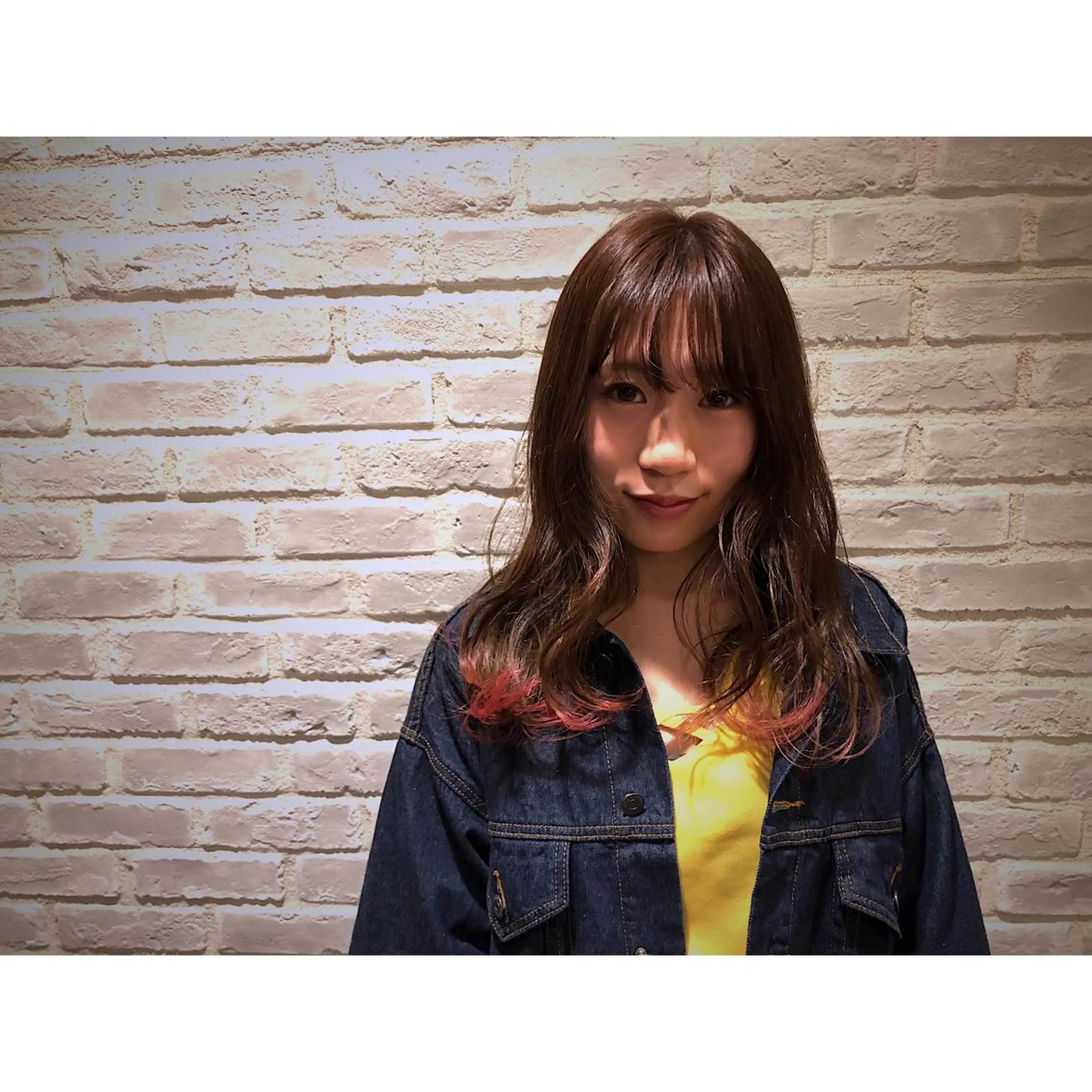 ロング カラー パーマ ヘアアレンジ 藤井 菜緒のヘアスタイル
