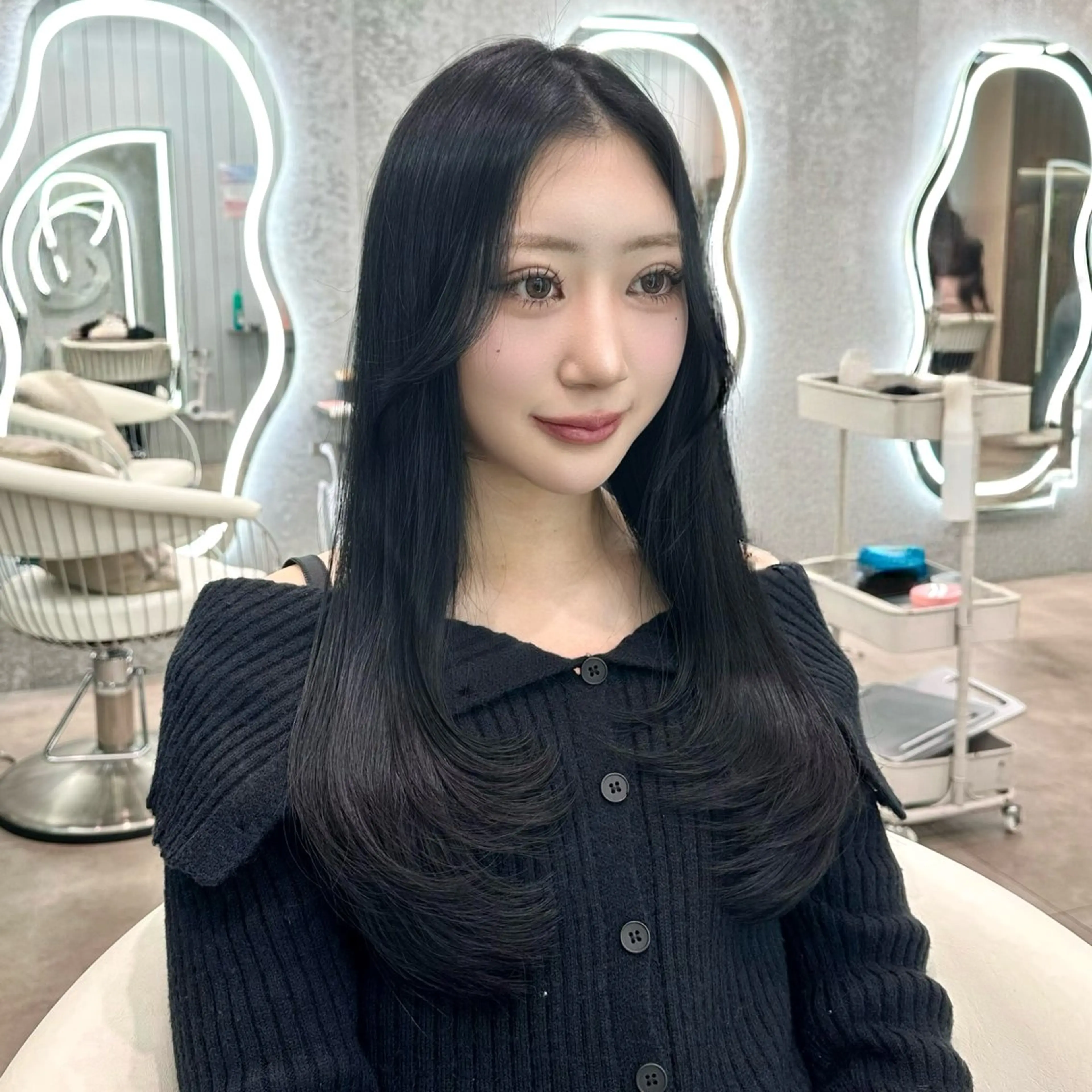 ミディアム ブリーチなしW🎀 髪質改善／はのんのヘアスタイル