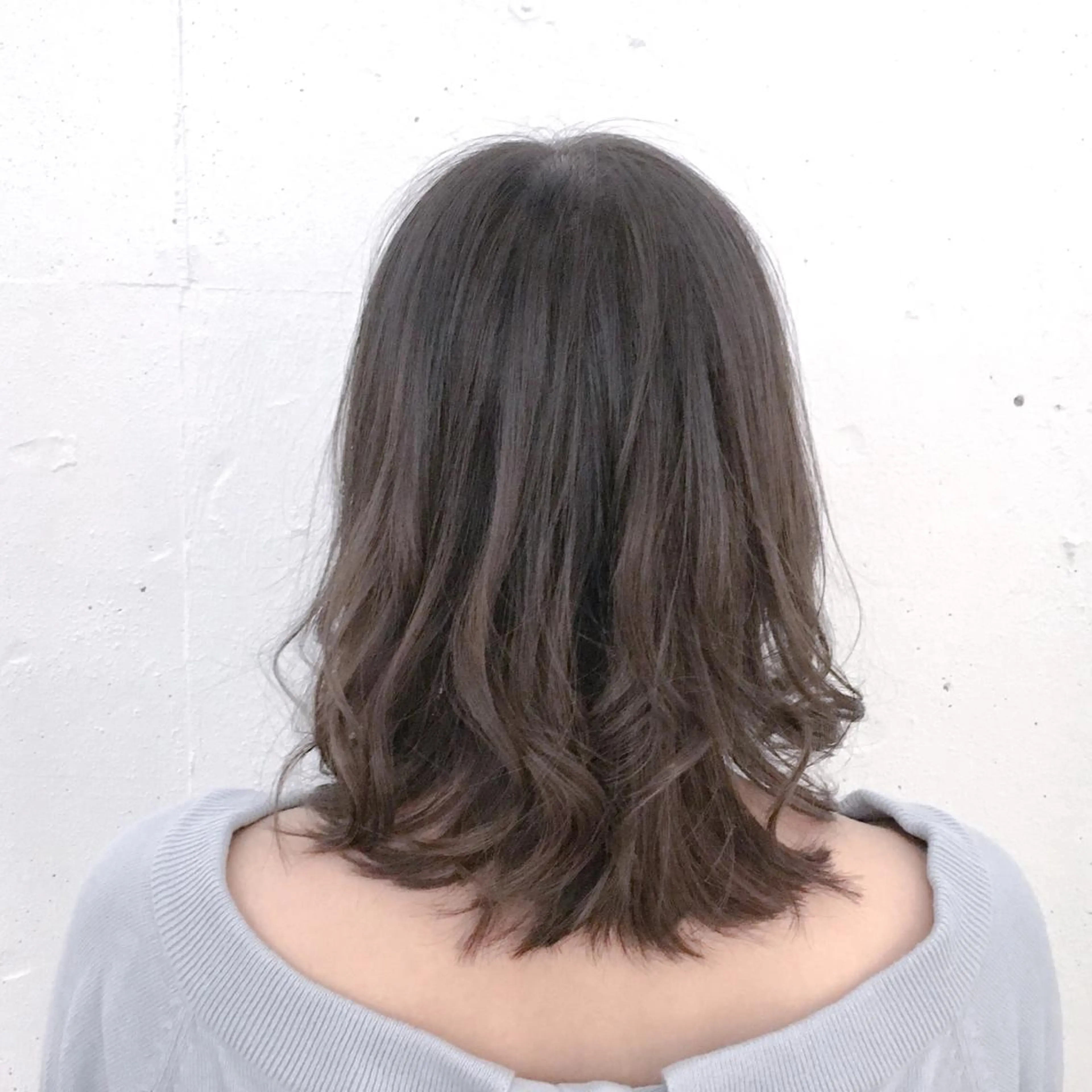 ミディアム カラー パーマ カット パーマ トミタ アツシのヘアスタイル