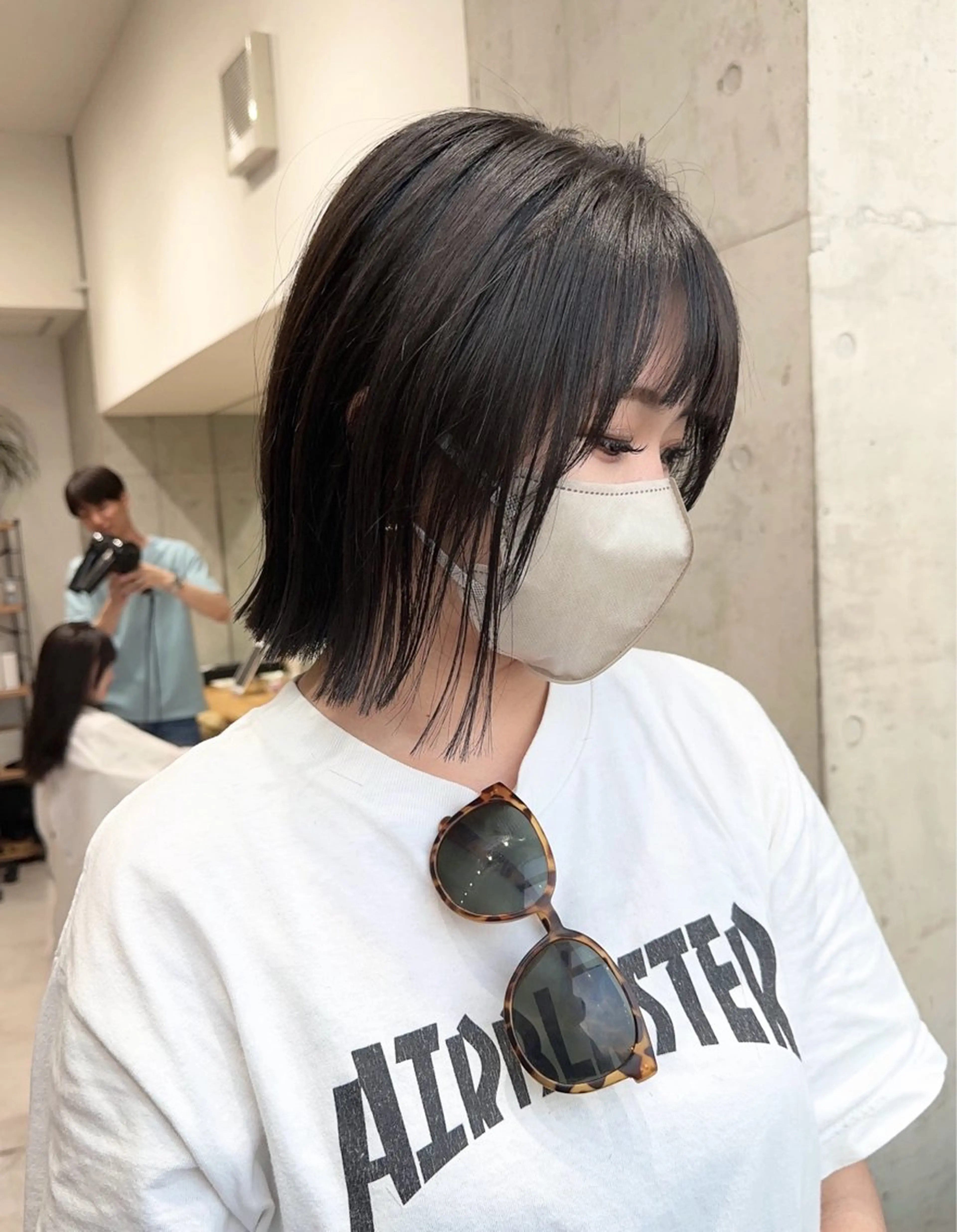 ショート カット ヘアカラー トリートメント ✨透明感カラー/縮毛 恵比寿HAYATO✨のヘアスタイル