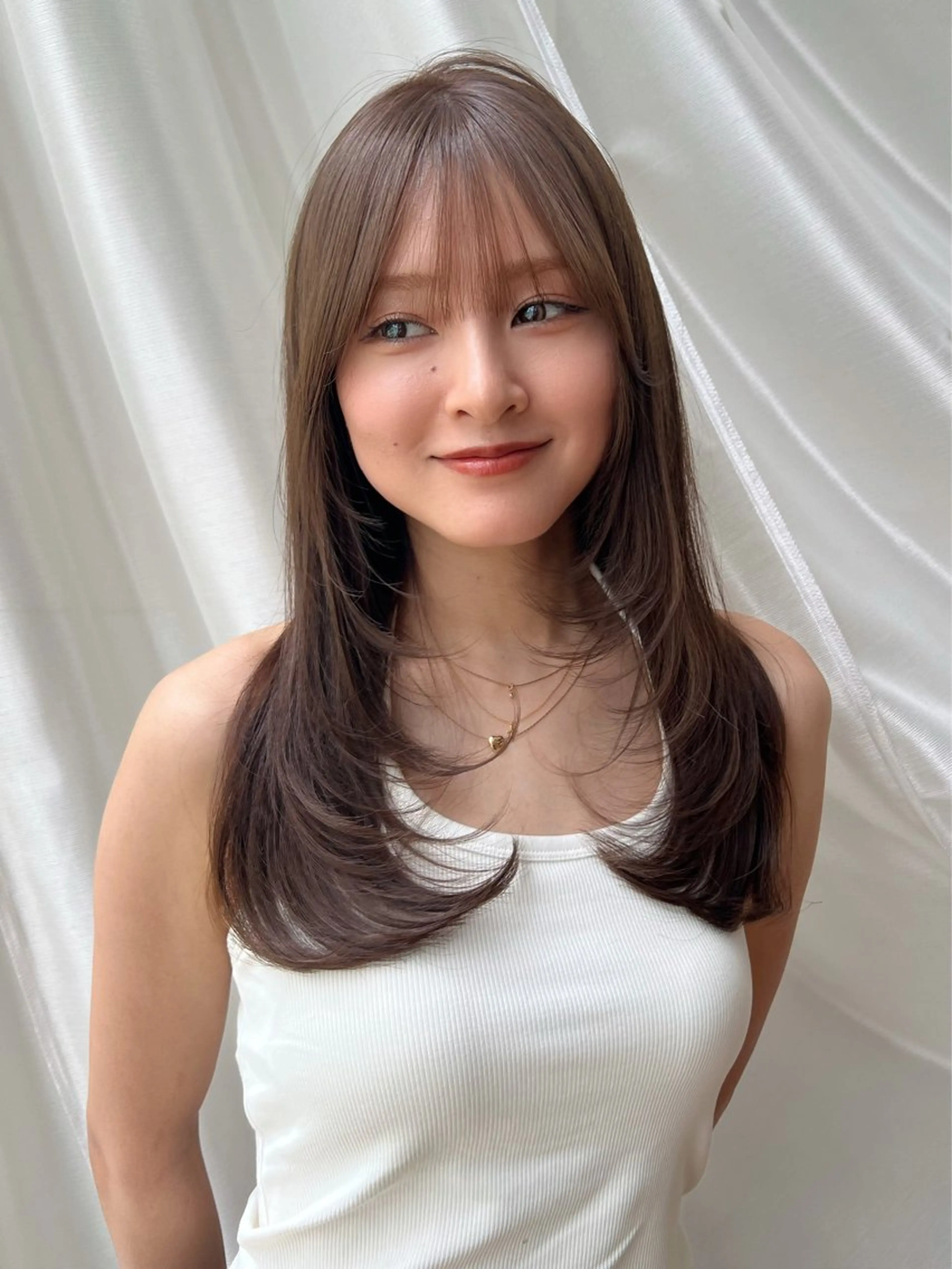 ミディアム カラー レイヤーカット ヘアカラー 望月威吹/表参道/レ イヤー/似合わせのヘアスタイル