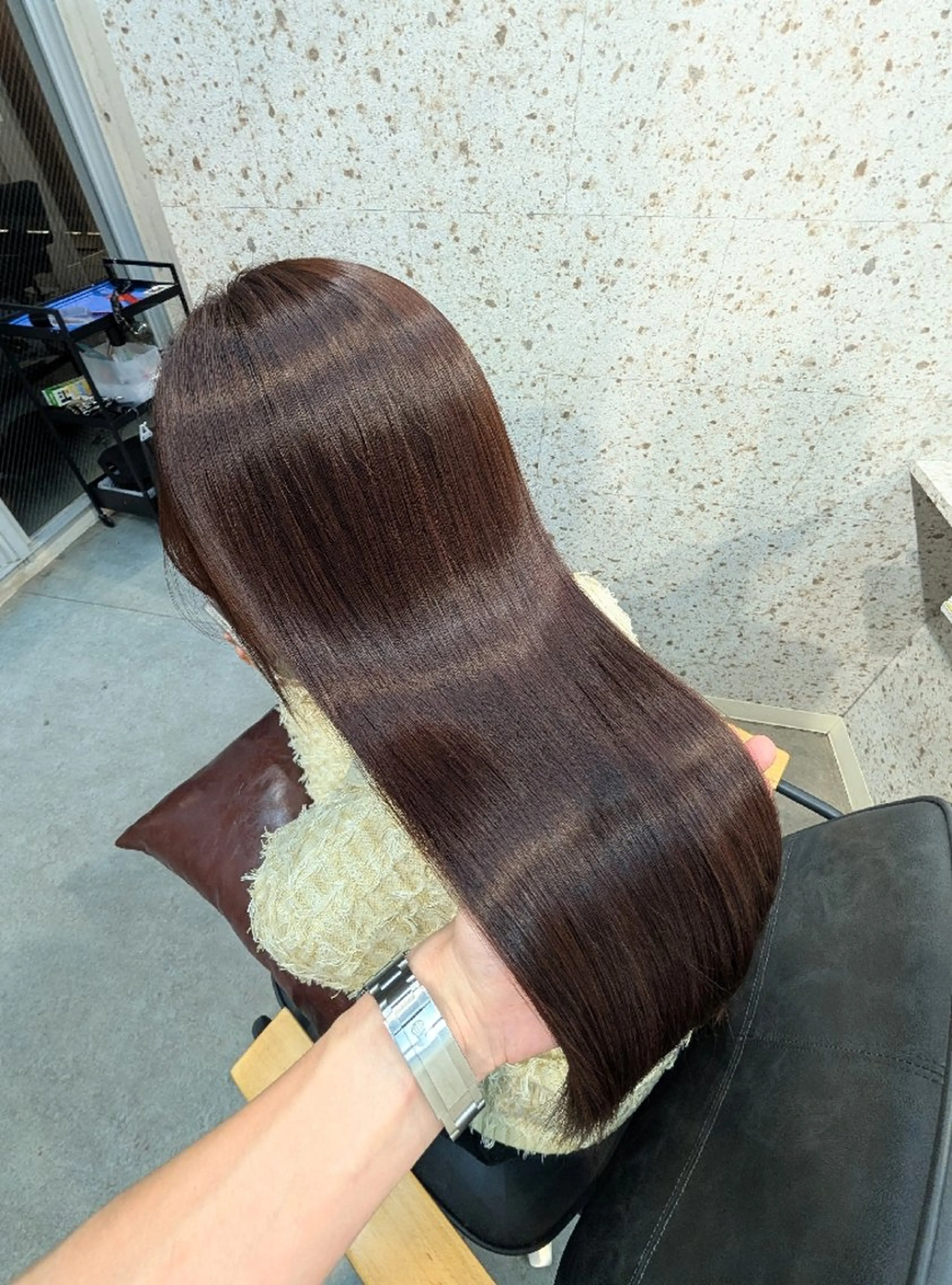 ロング カラー ケアカラー 髪質改善 トリートメント カット 縮毛矯正 トリートメント Mood hair salon所属・髪質改善.縮毛矯正 ×韓国ヘアyukiのヘアスタイル