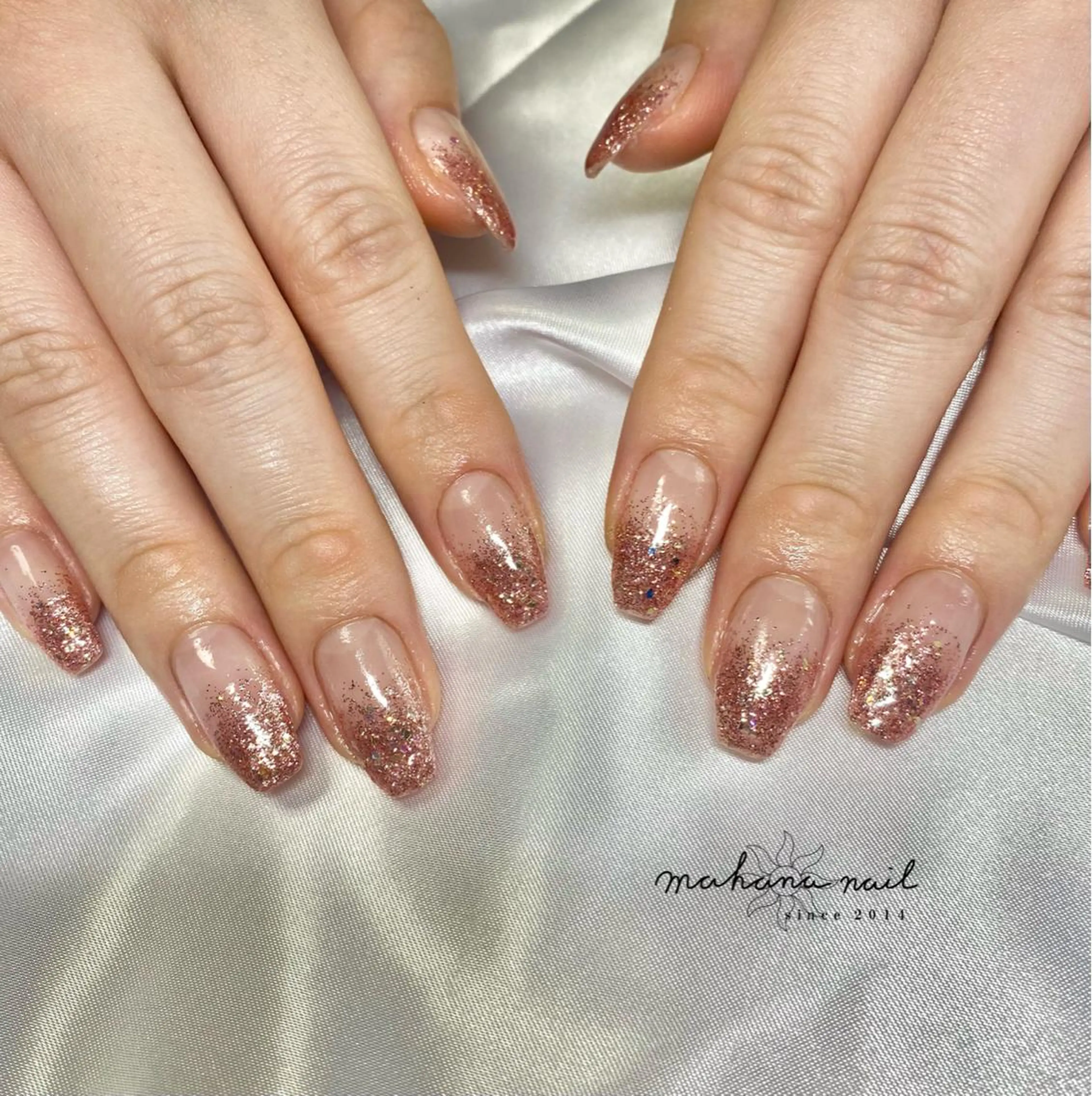 ネイル ラメ(グリッター) ラメグラデーション mahana nailのネイルデザイン