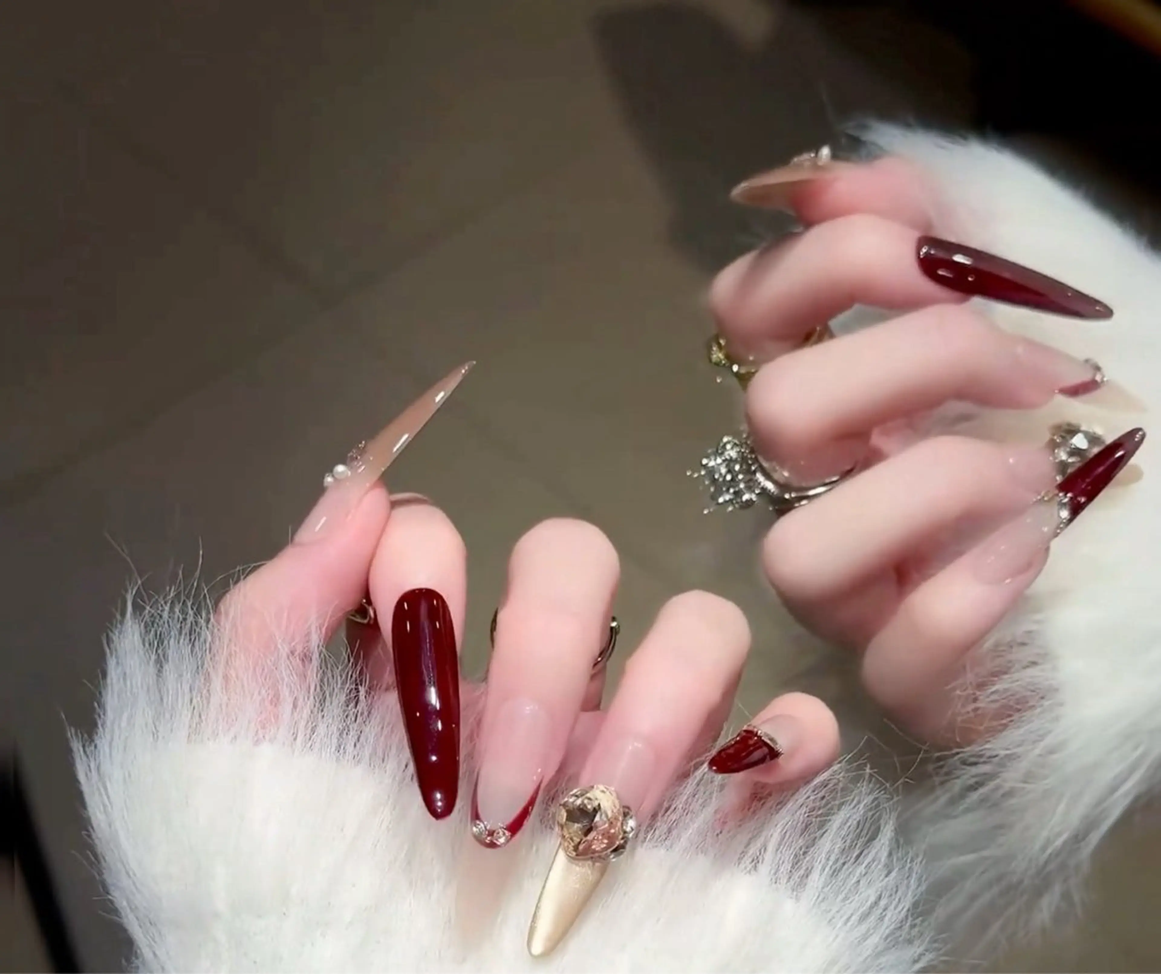 ネイル オーロラネイル 成人式 フットネイル フレンチネイル ジェルネイル ハンドネイル 長さだし専門 ありさのネイルデザイン