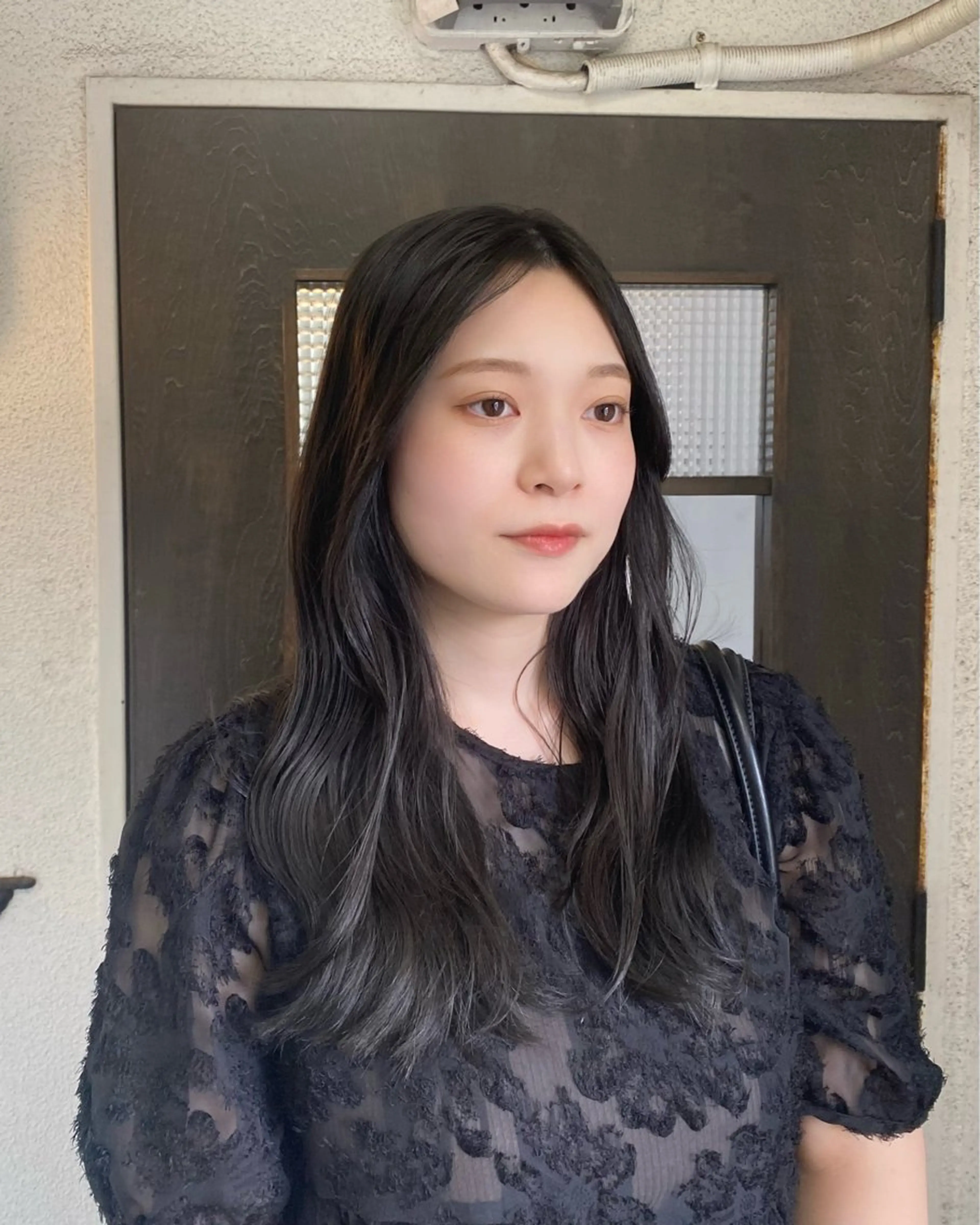 セミロング カラー 透明感カラー オリーブグレー トリートメント BATON.あずみ /カラー/縮毛矯正のヘアスタイル