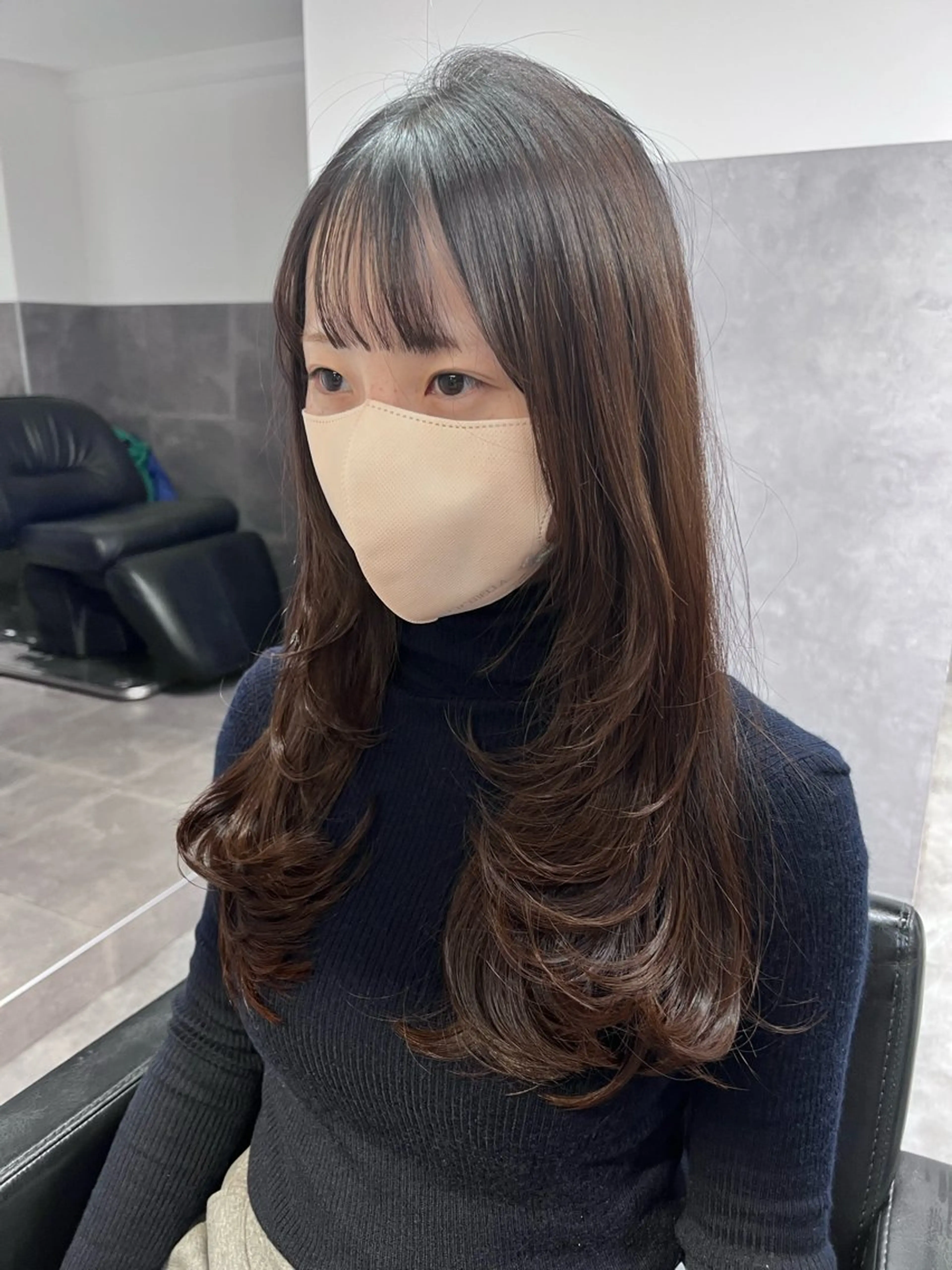 ロング 顔周りカット レイヤーカット 透明感/レイヤー 🇰🇷tomonaのヘアスタイル