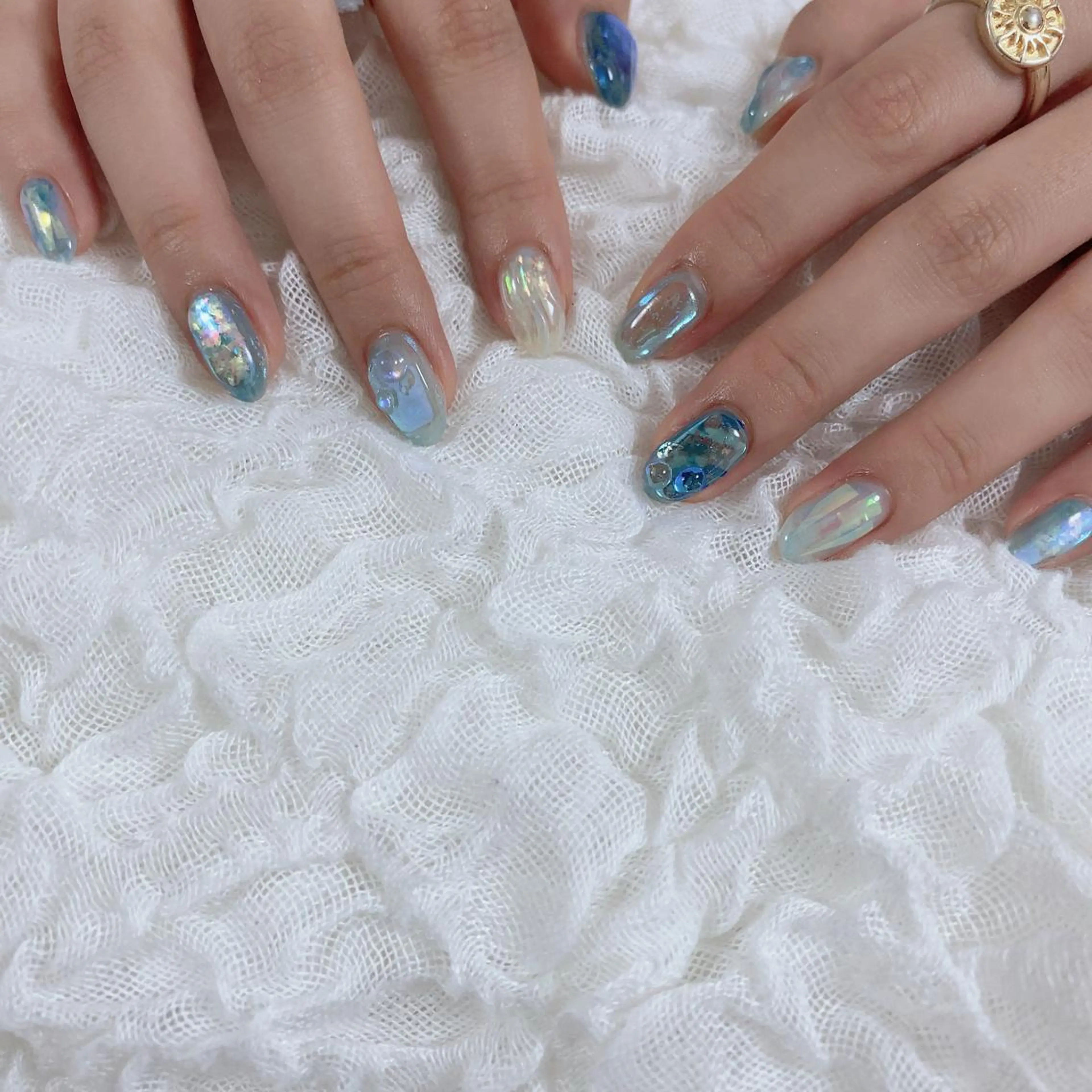 ネイル 氷ネイル・うるうるネイル SOL NAILのネイルデザイン