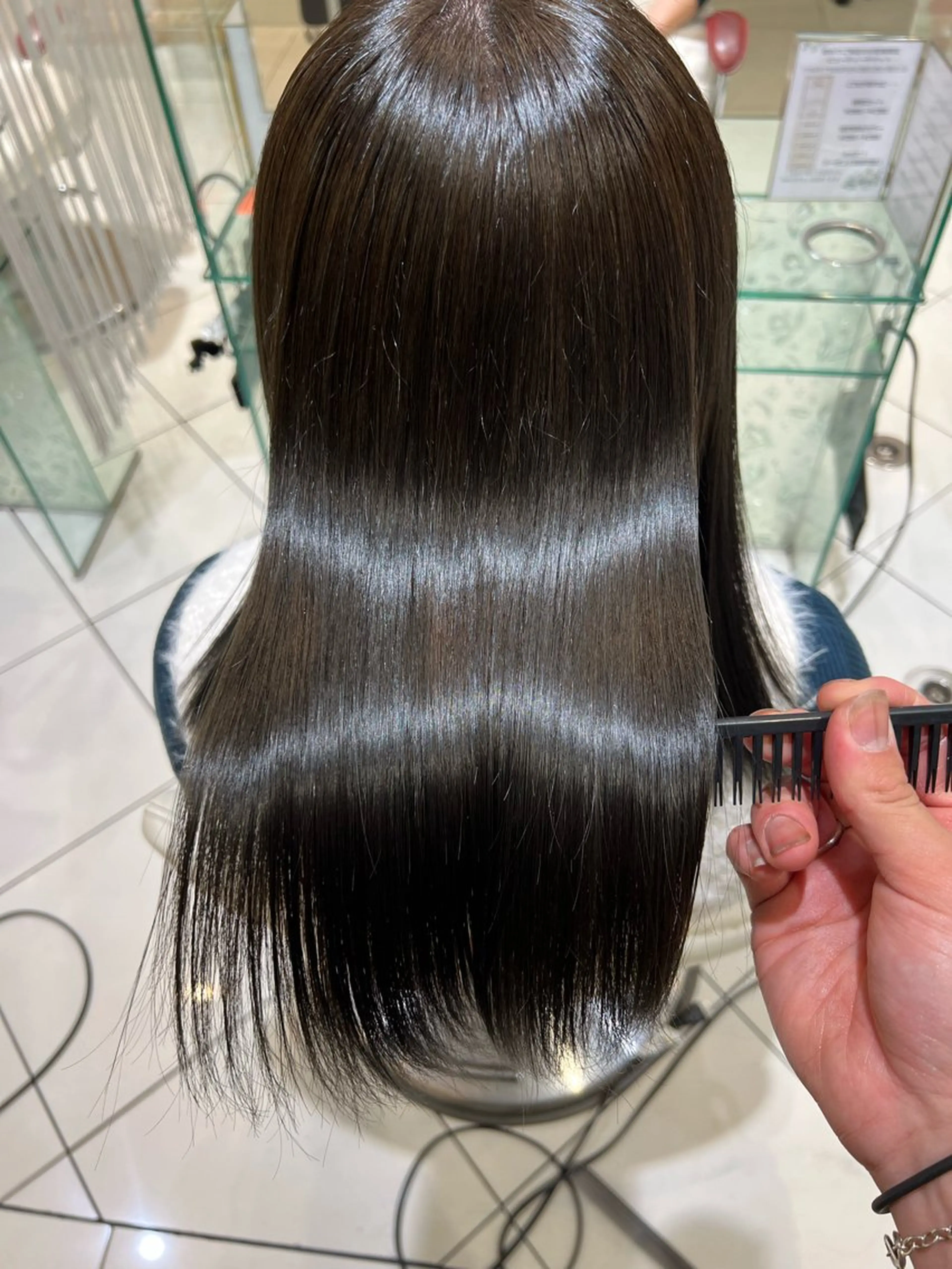 セミロング カラー パーマ バレイヤージュ ブリーチ ケアブリーチ 透明感カラー デザインカラー ヘアカラー トリートメント ボブ/ハイトーン髪質 改善/越谷✨クラモチのヘアスタイル