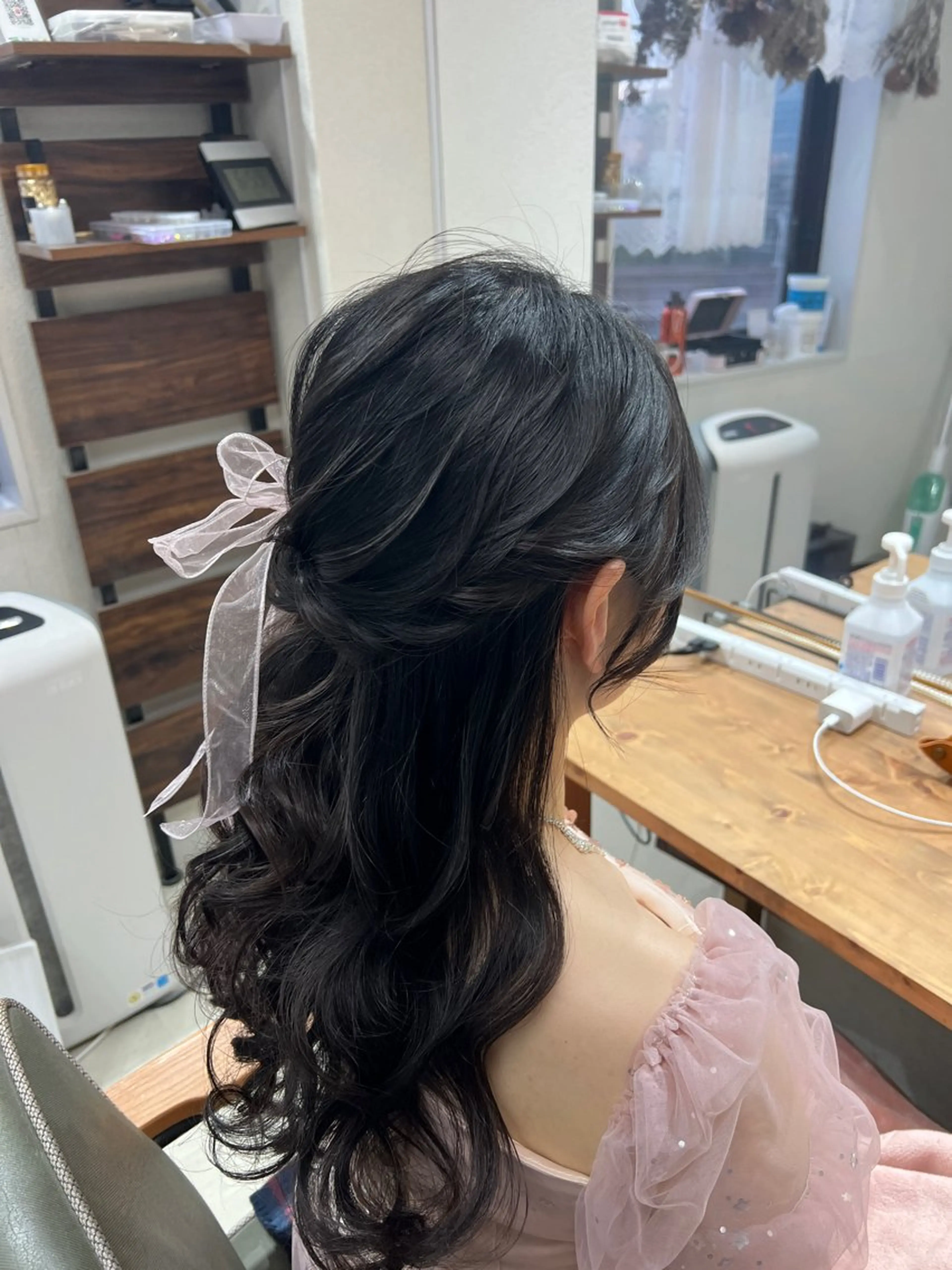 ロング ヘアアレンジ ハーフアップ 山室 敬義のヘアスタイル