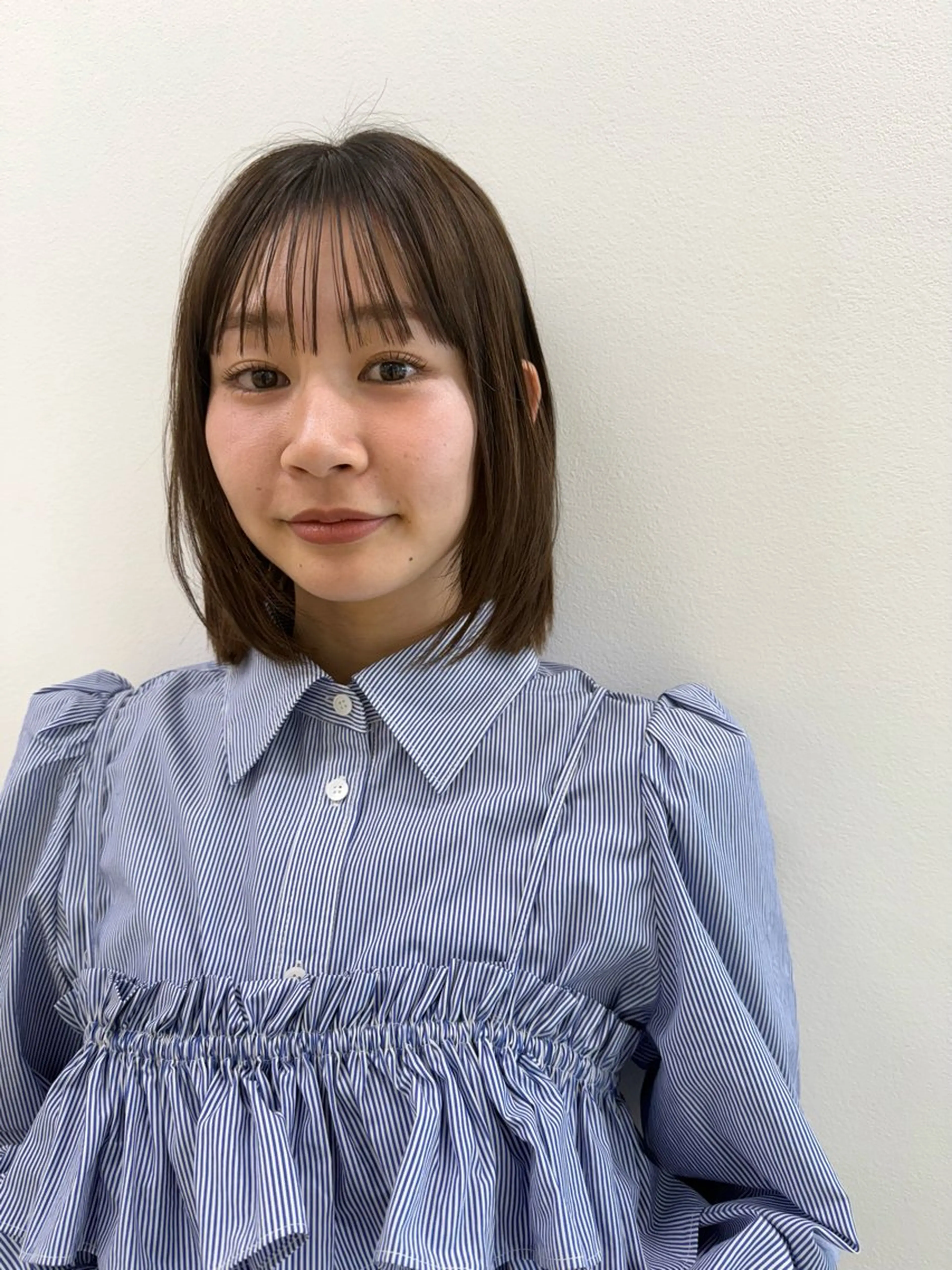 ミディアム ボブ くびれヘア ハイライト 髪質改善 韓国風ヘア カット ヘアカラー トリートメント 髪質改善/韓国/ ヘアセット/夏美のヘアスタイル