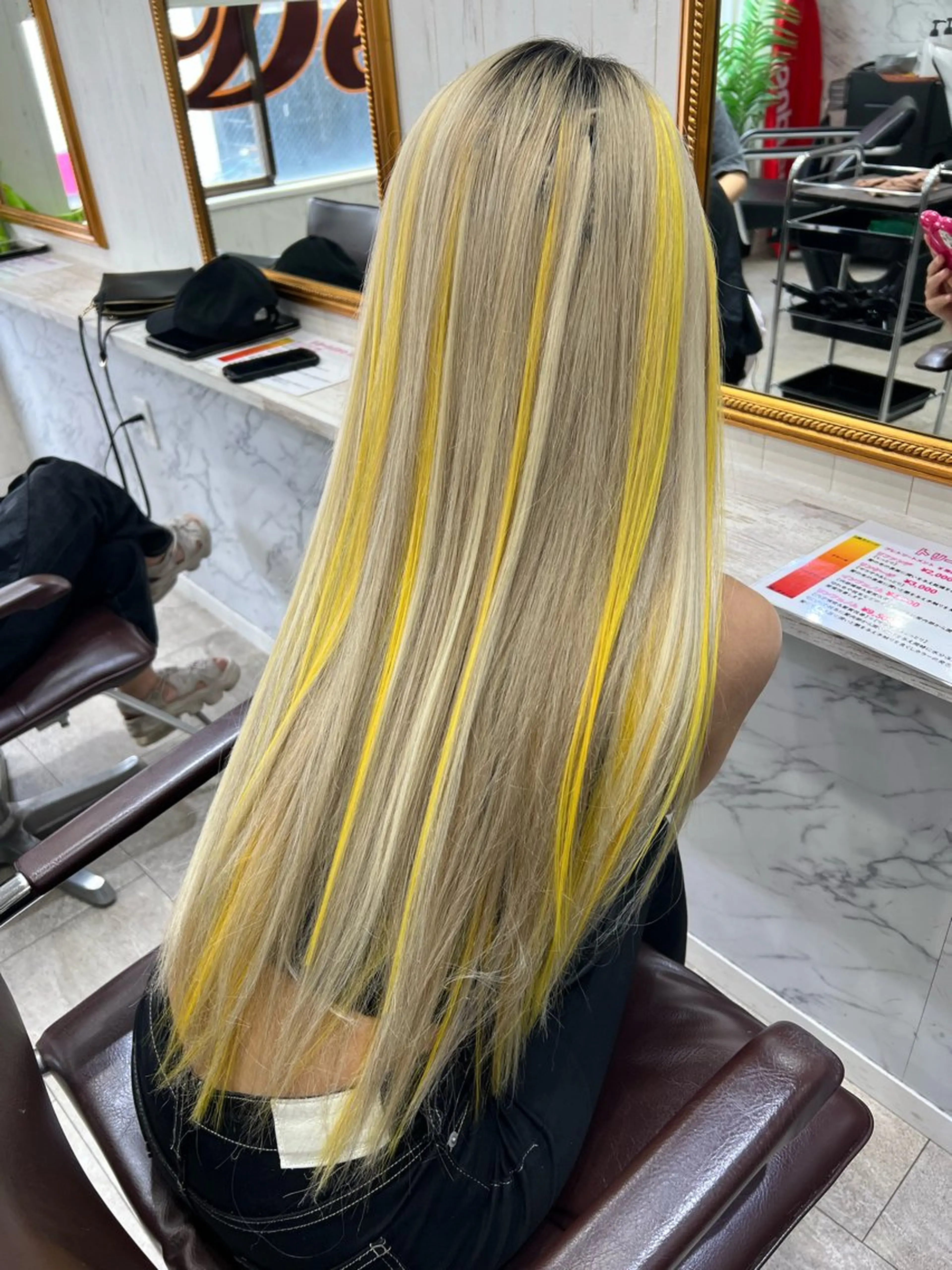 ロング カラー ハイライトカラー ハイトーンカラー エクステ ハイライト 心斎橋/エクステ /SEIYAのヘアスタイル