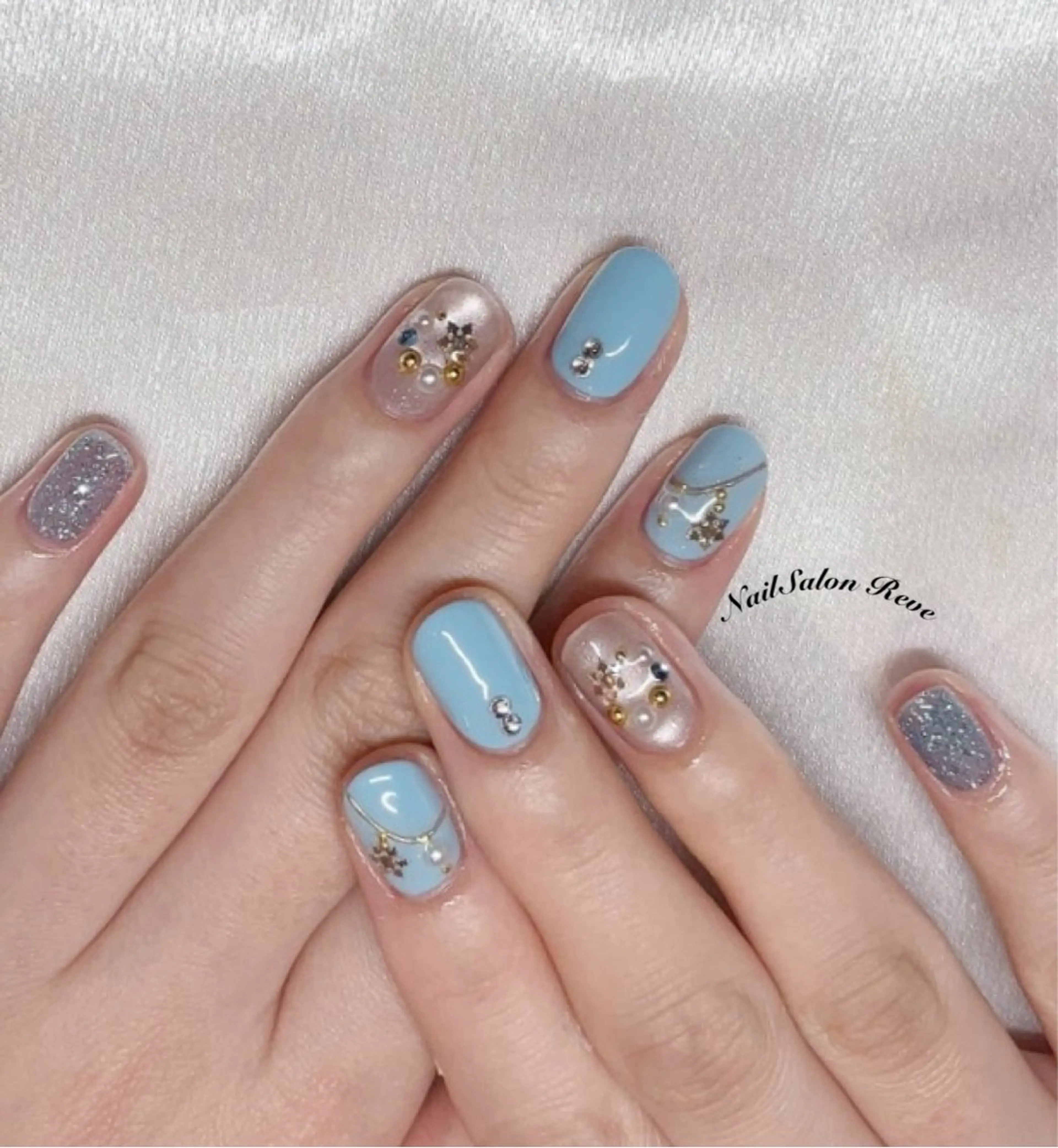 ネイル クリスマス ハンドネイル NailSalon Reveのネイルデザイン