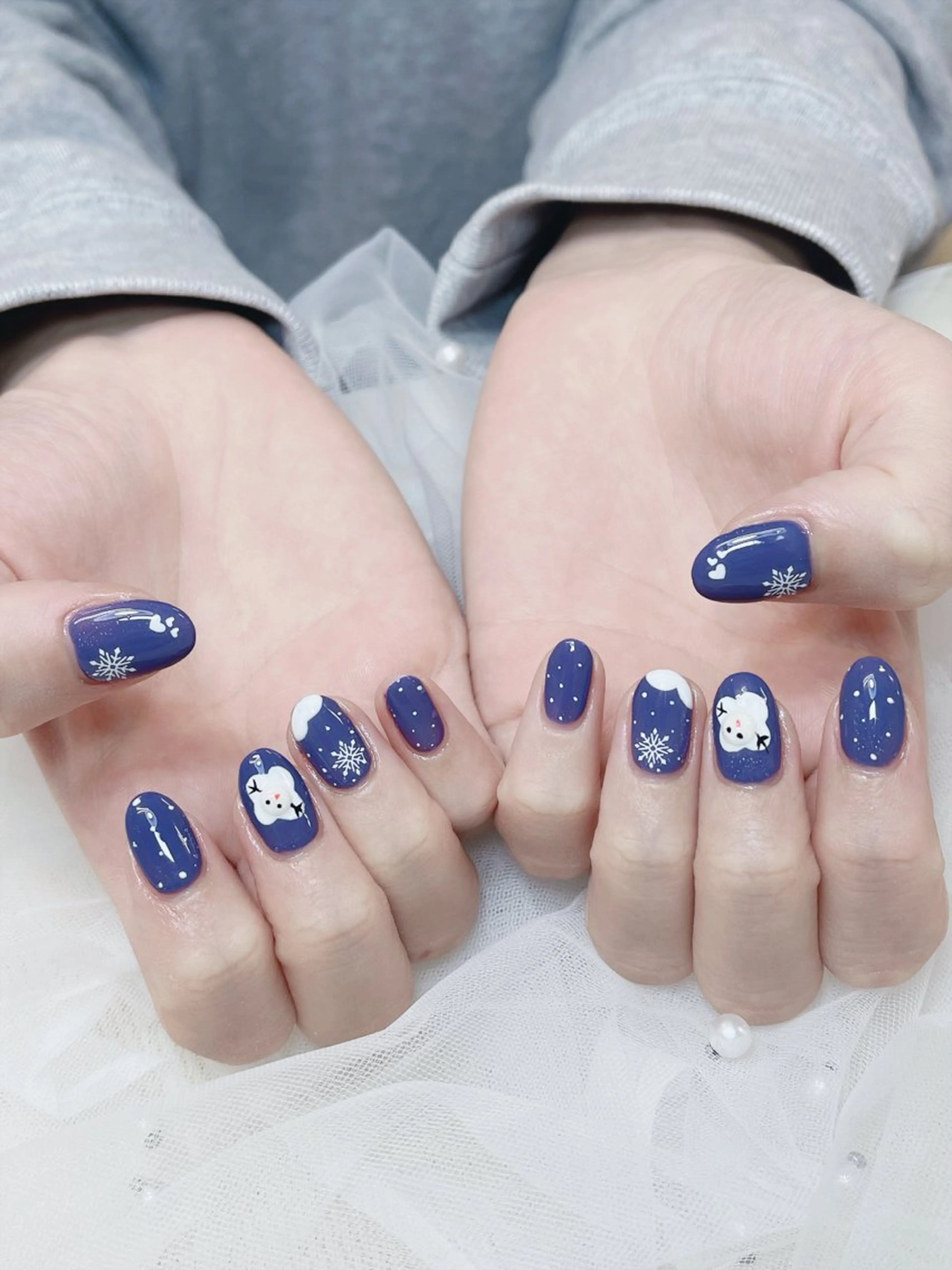 ネイル チークネイル 成人式 フレンチネイル グラデーション 氷ネイル・うるうるネイル ハンドネイル DUO   MI nail salonのネイルデザイン