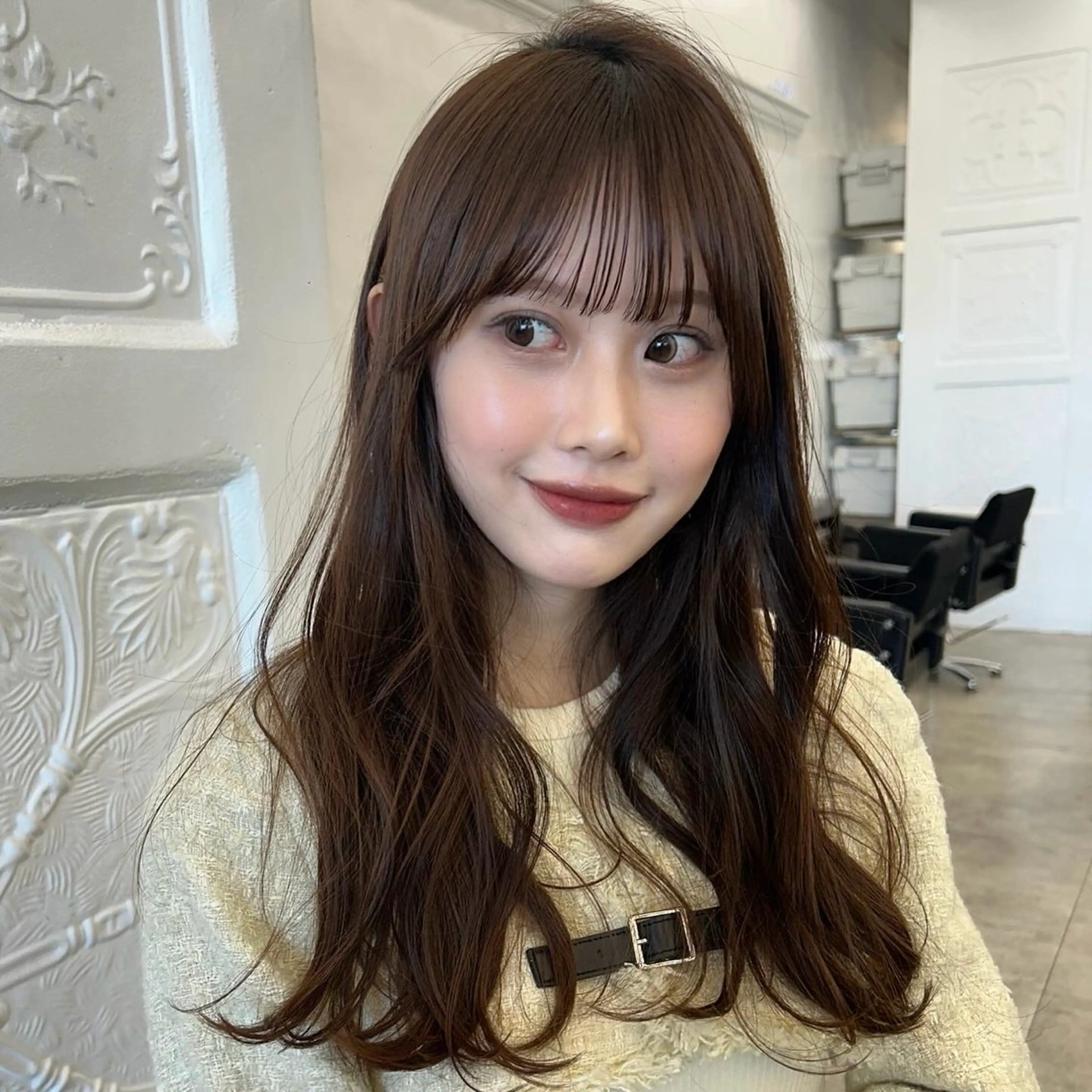 ロング ロング 似合わせカット カット ヘアカラー ベージュ/透明感/ レイヤー/あやか💕のヘアスタイル