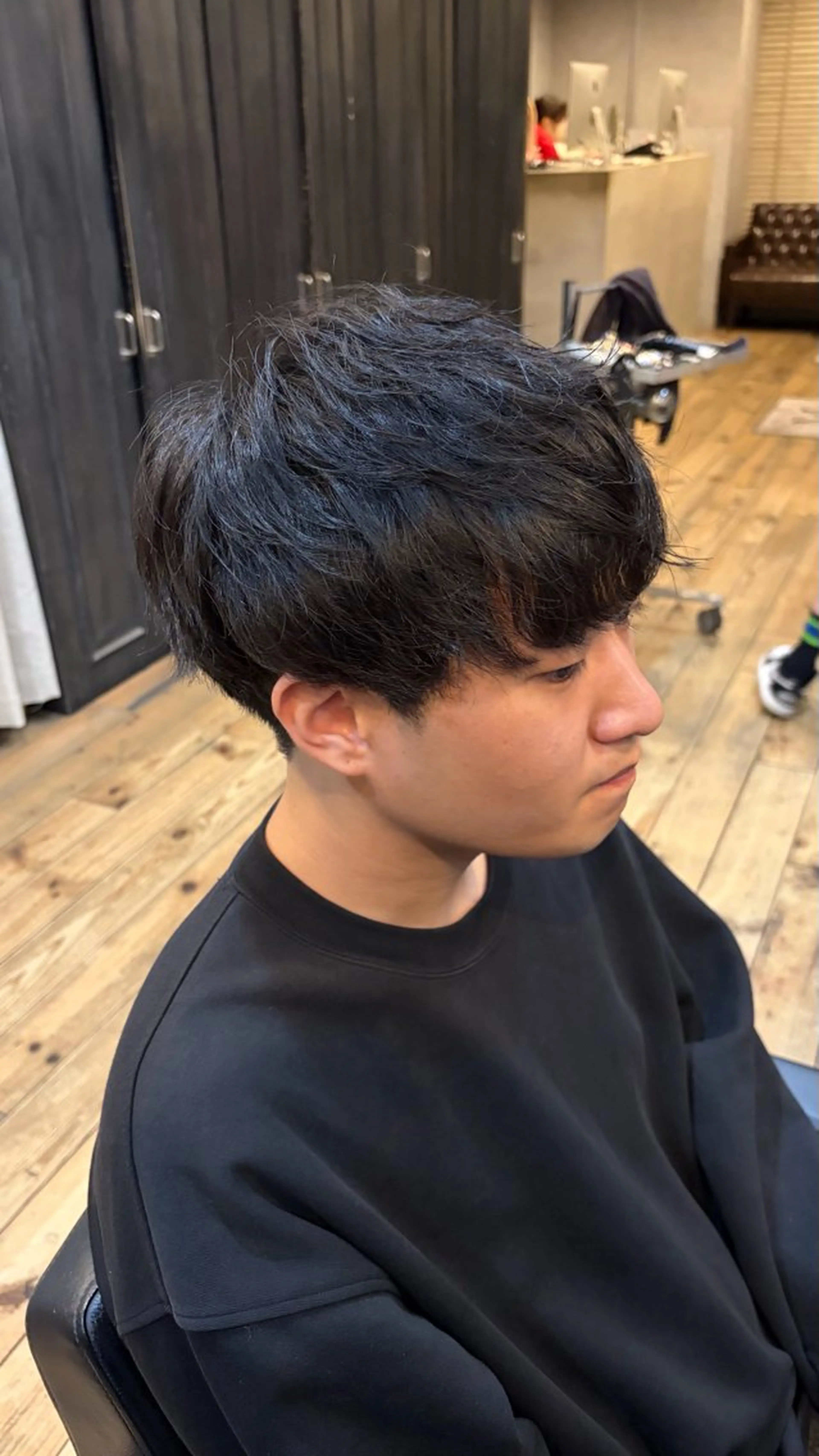 ショート パーマ メンズ メンズパーマ ツイストスパイラルパーマ スパイラルパーマ 師岡 祐輔のヘアスタイル