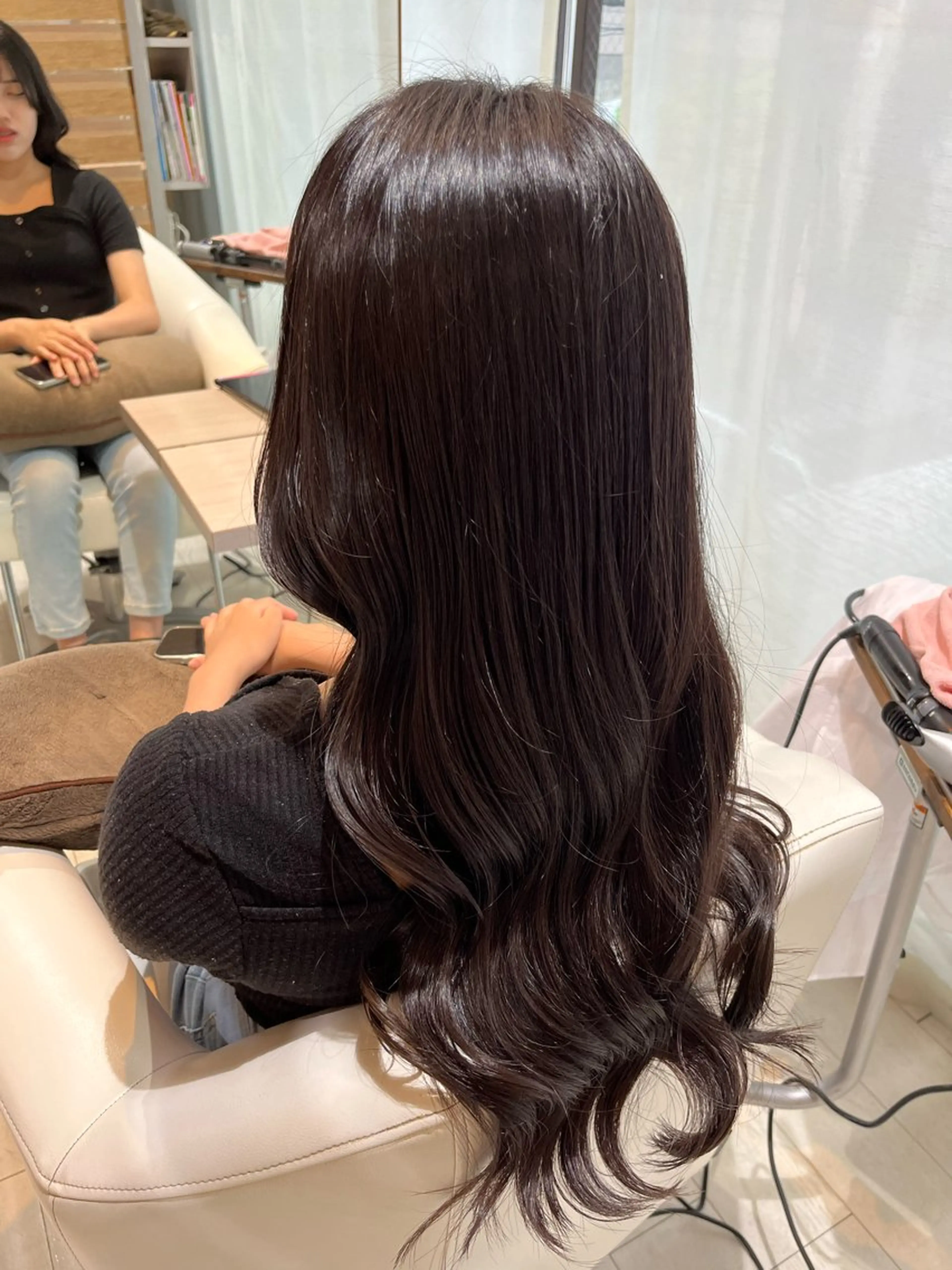 ロング 韓国風ヘア 須藤 百合香のヘアスタイル