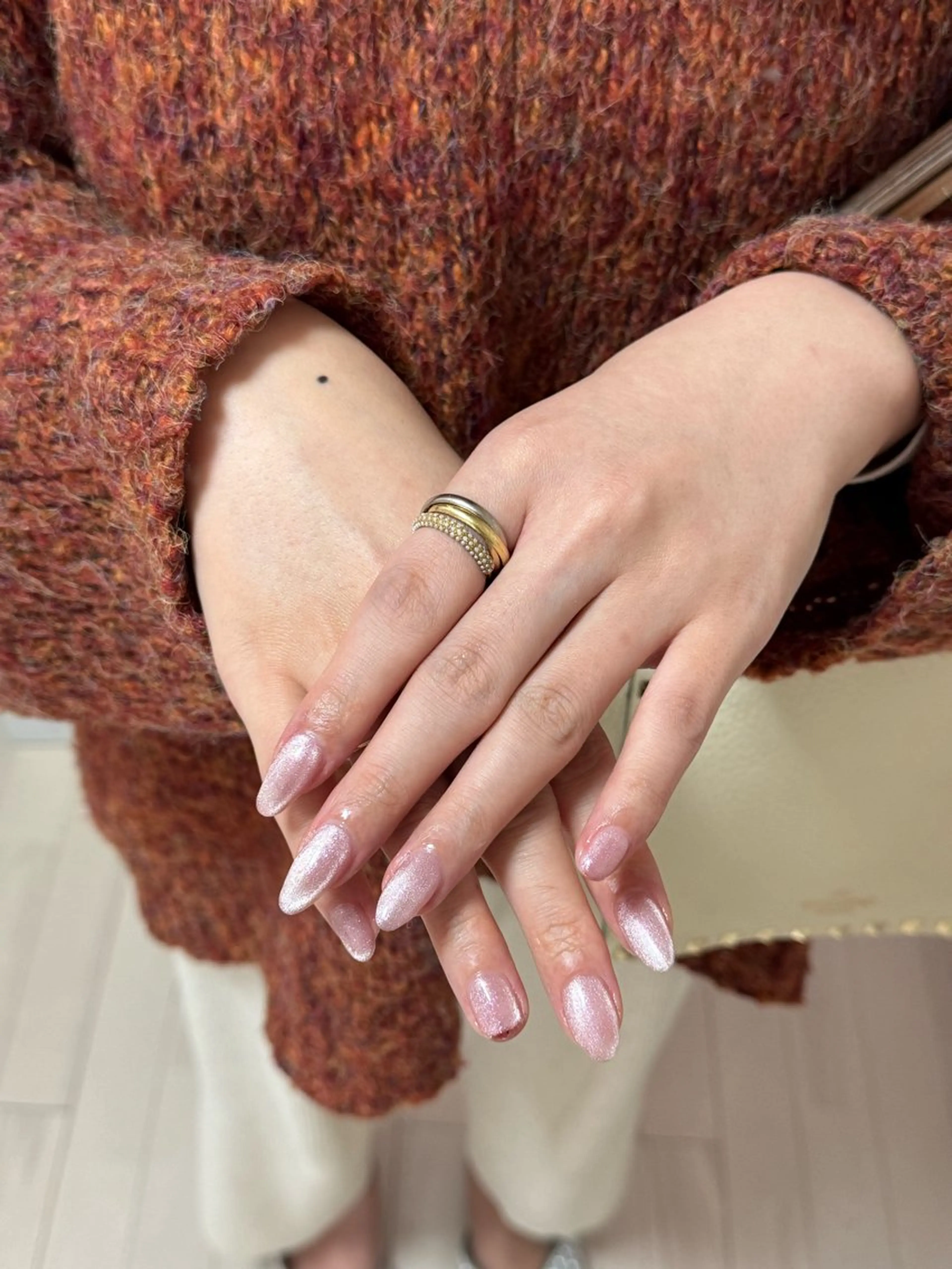 ネイル アートネイル オーロラネイル チークネイル フレンチネイル ガラスフレンチ ハンドネイル 🎀🎀YooLi Nail Salonのネイルデザイン