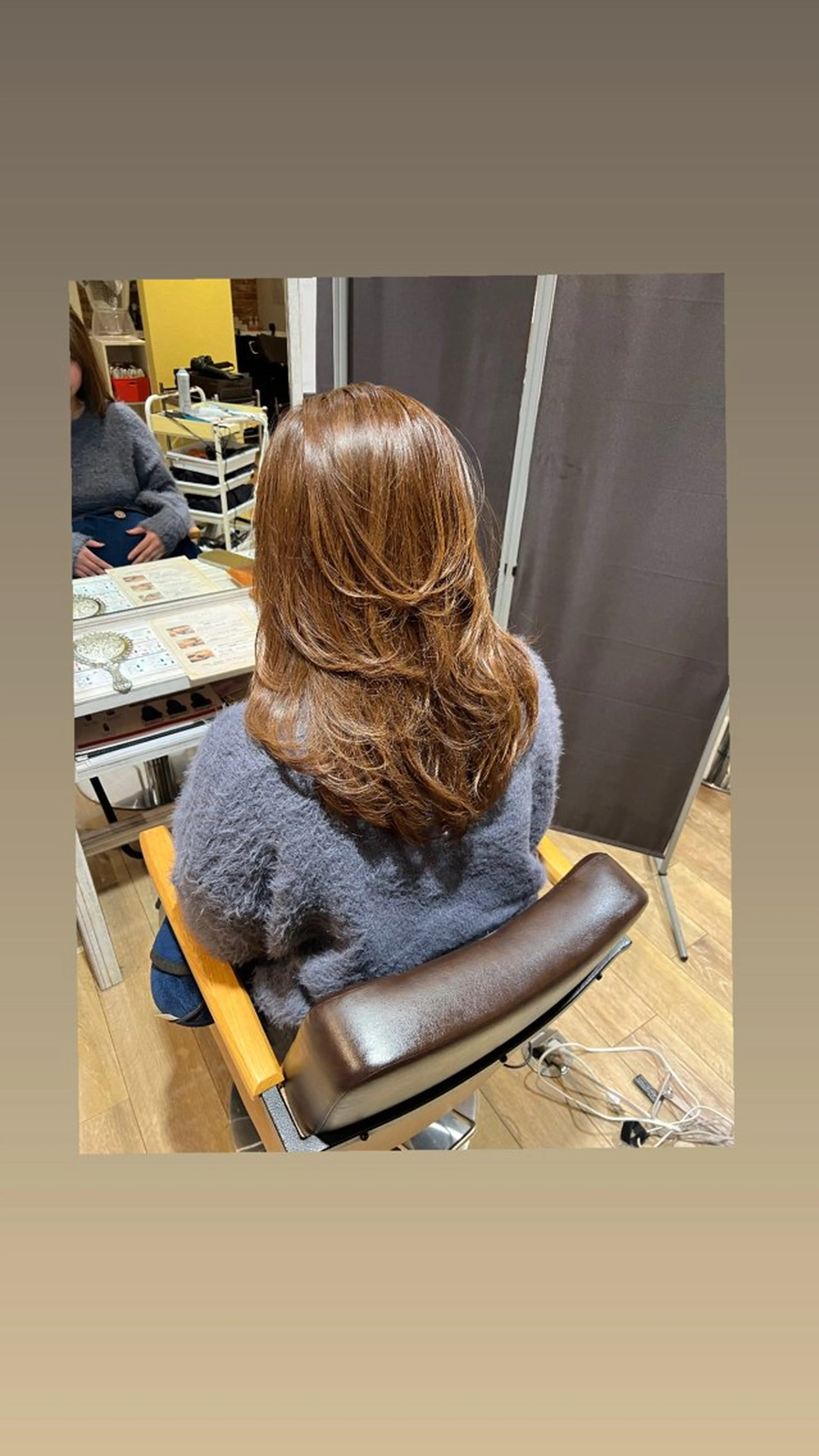 ロング カラー カット ヘアカラー トリートメント 三浦 吏恵のヘアスタイル