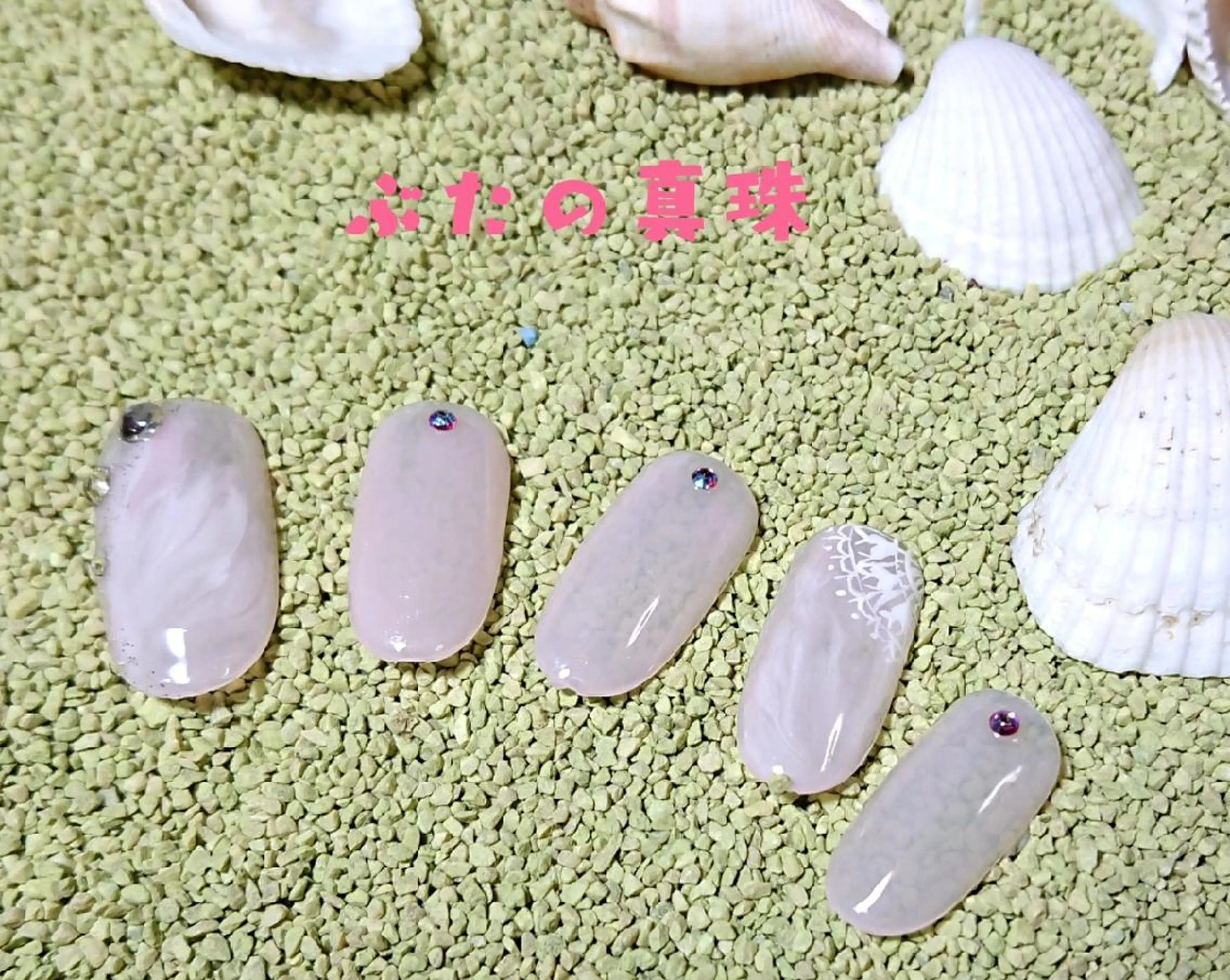 ネイル レース ハンドネイル 林 珠里のネイルデザイン