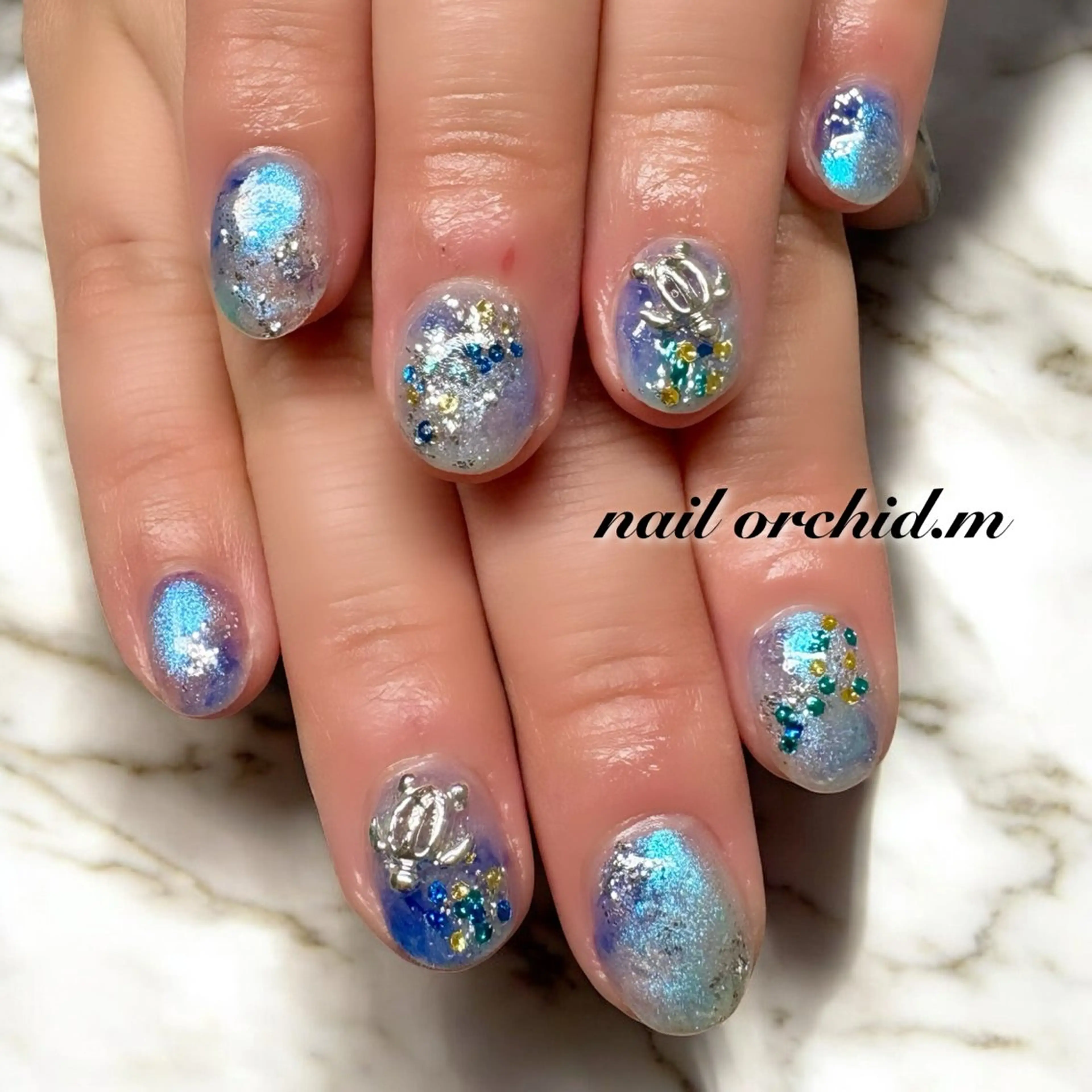 ネイル 長さ出し ハンドネイル orchid mikiのネイルデザイン