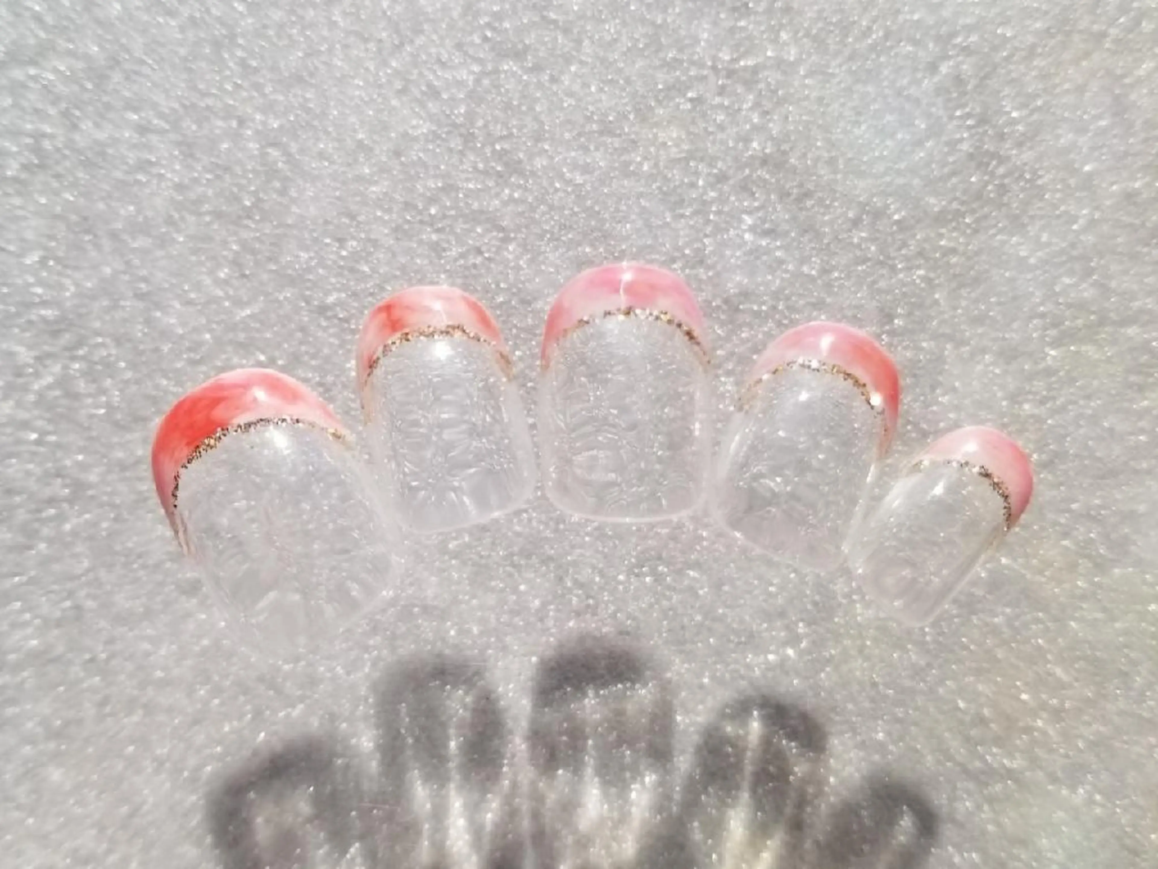 ショート ネイル クリアネイル フレンチネイル 大理石ネイル(マーブル) オフィスネイル 吉祥寺🌟 ネイルフロンティアのネイルデザイン