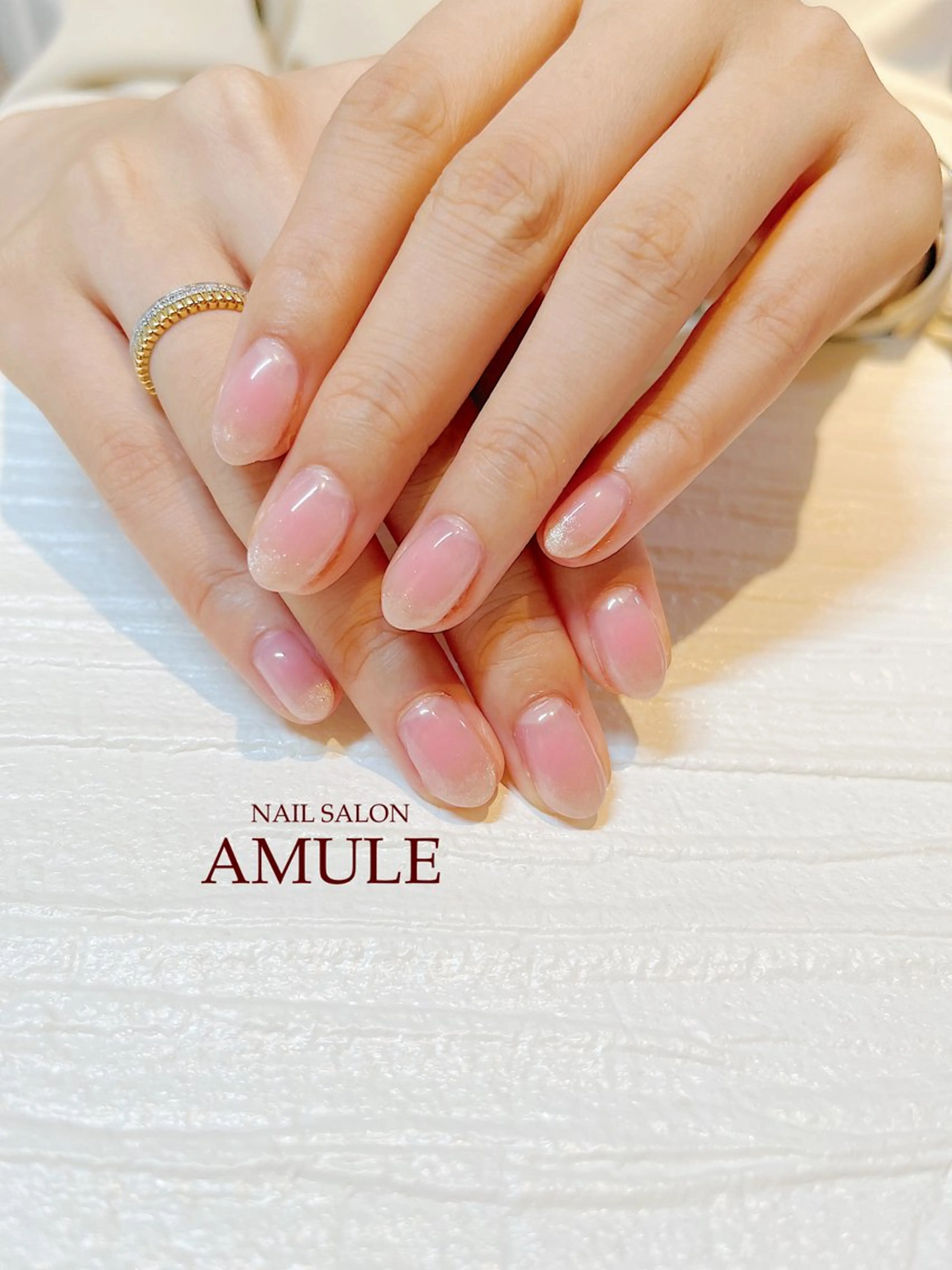 ネイル チークネイル フレンチネイル ジェルネイル グラデーション マグネットネイル ハンドネイル NAILSALON AMULEのネイルデザイン
