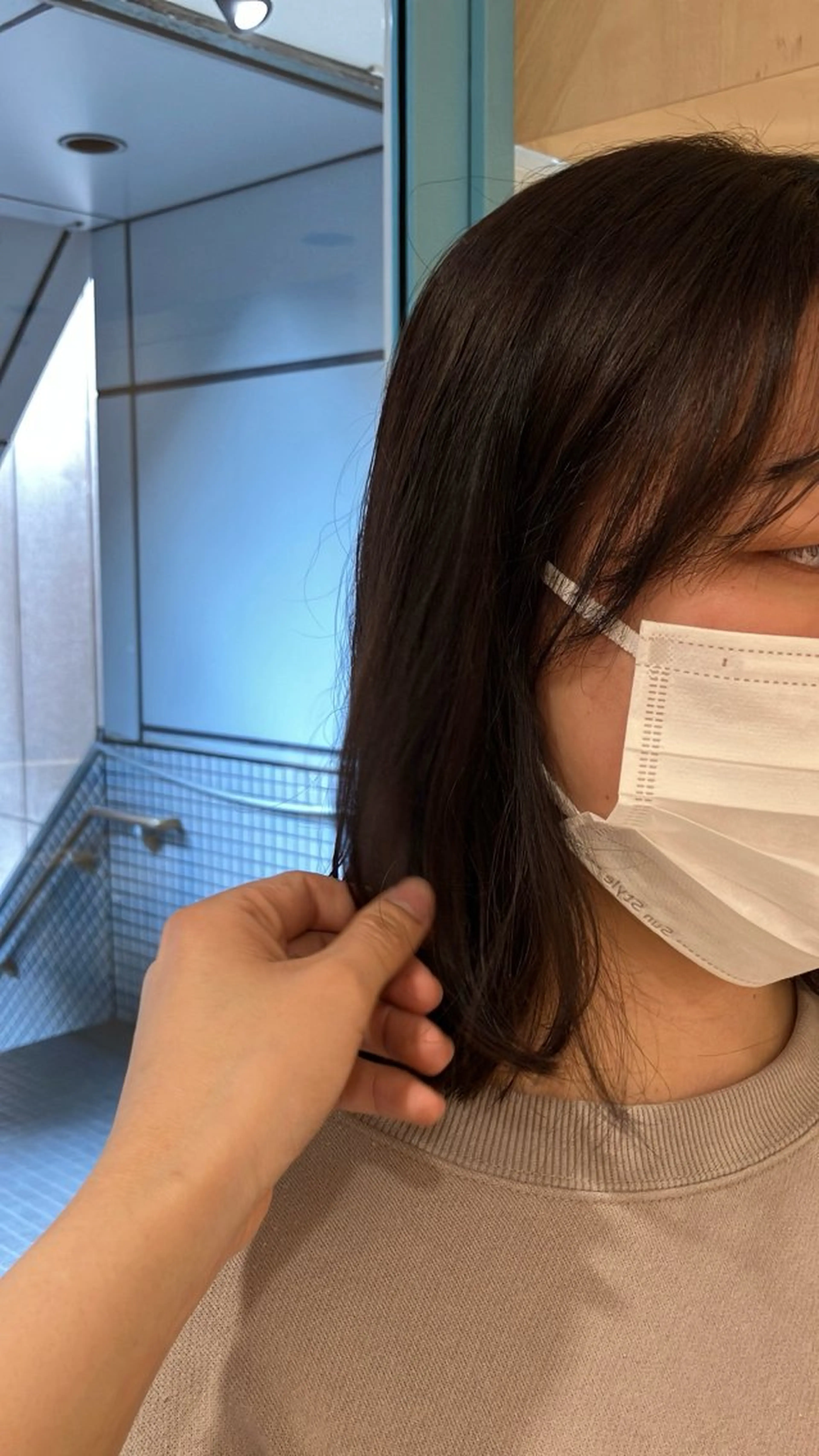 ミディアム カラー ヘアアレンジ 久野 紗愛のヘアスタイル