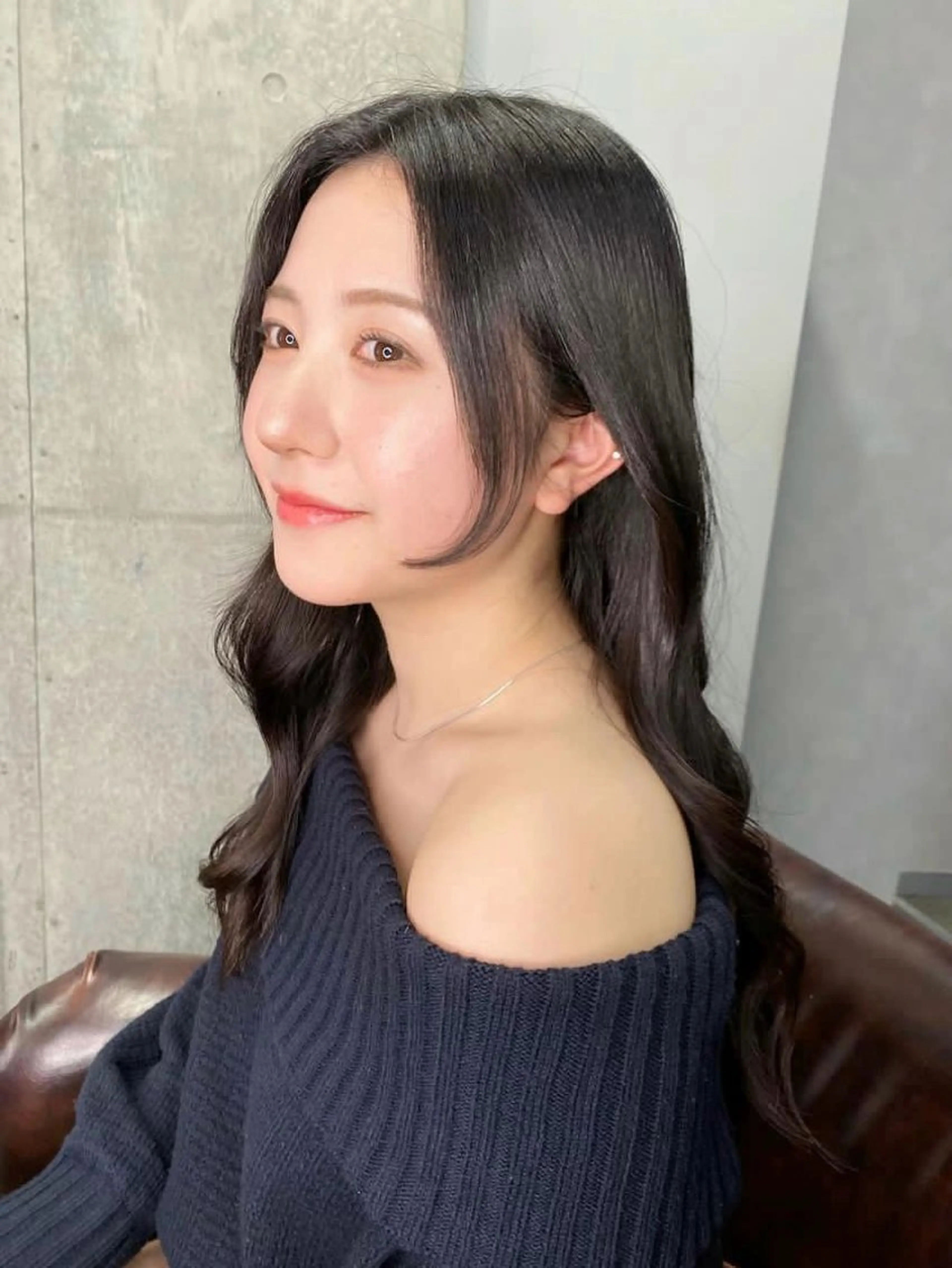 ロング カラー ブリーチ ケアカラー 透明感カラー ブリーチなしカラー 髪質改善 韓国/ワンホンヘア 髪質改善/MaCoのヘアスタイル